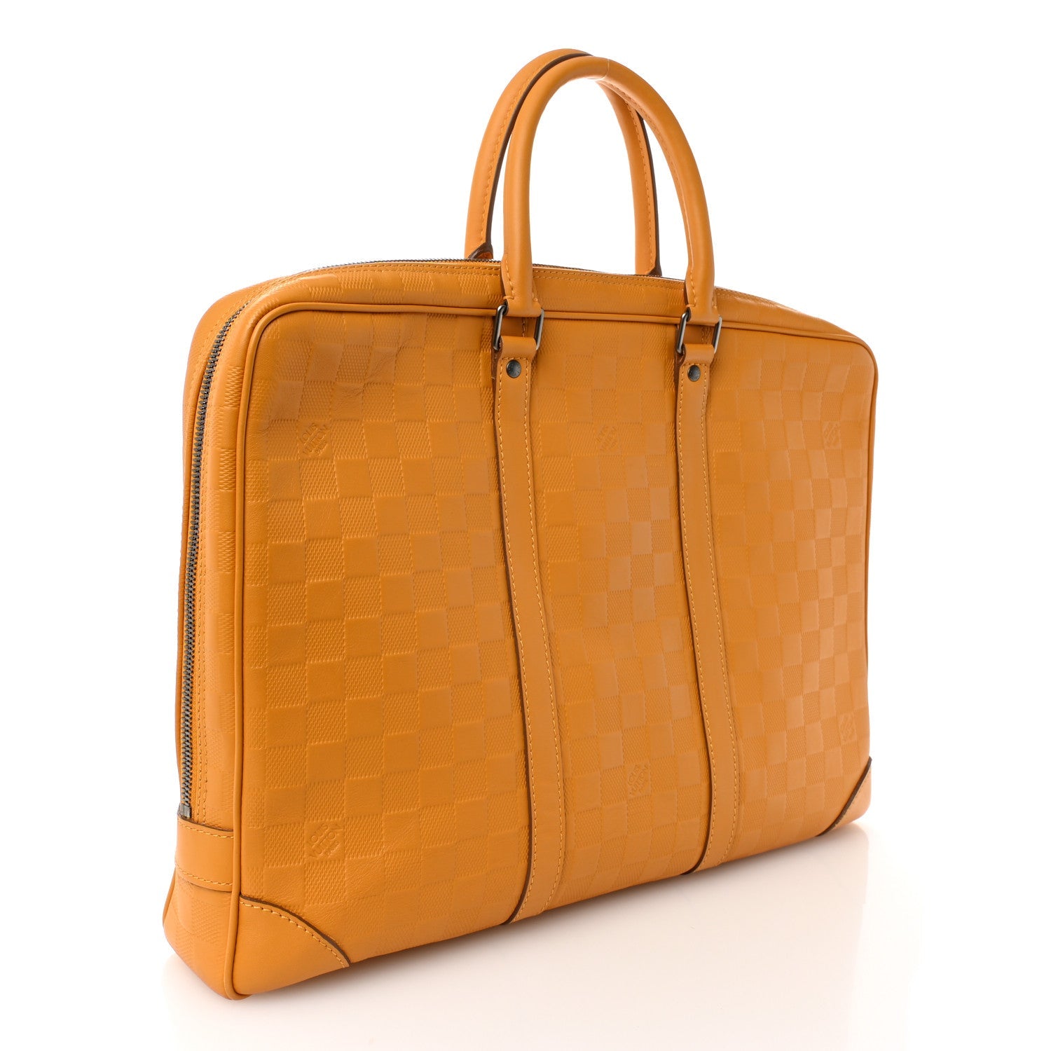 Damier Infini Porte-Documents Voyage Jaune