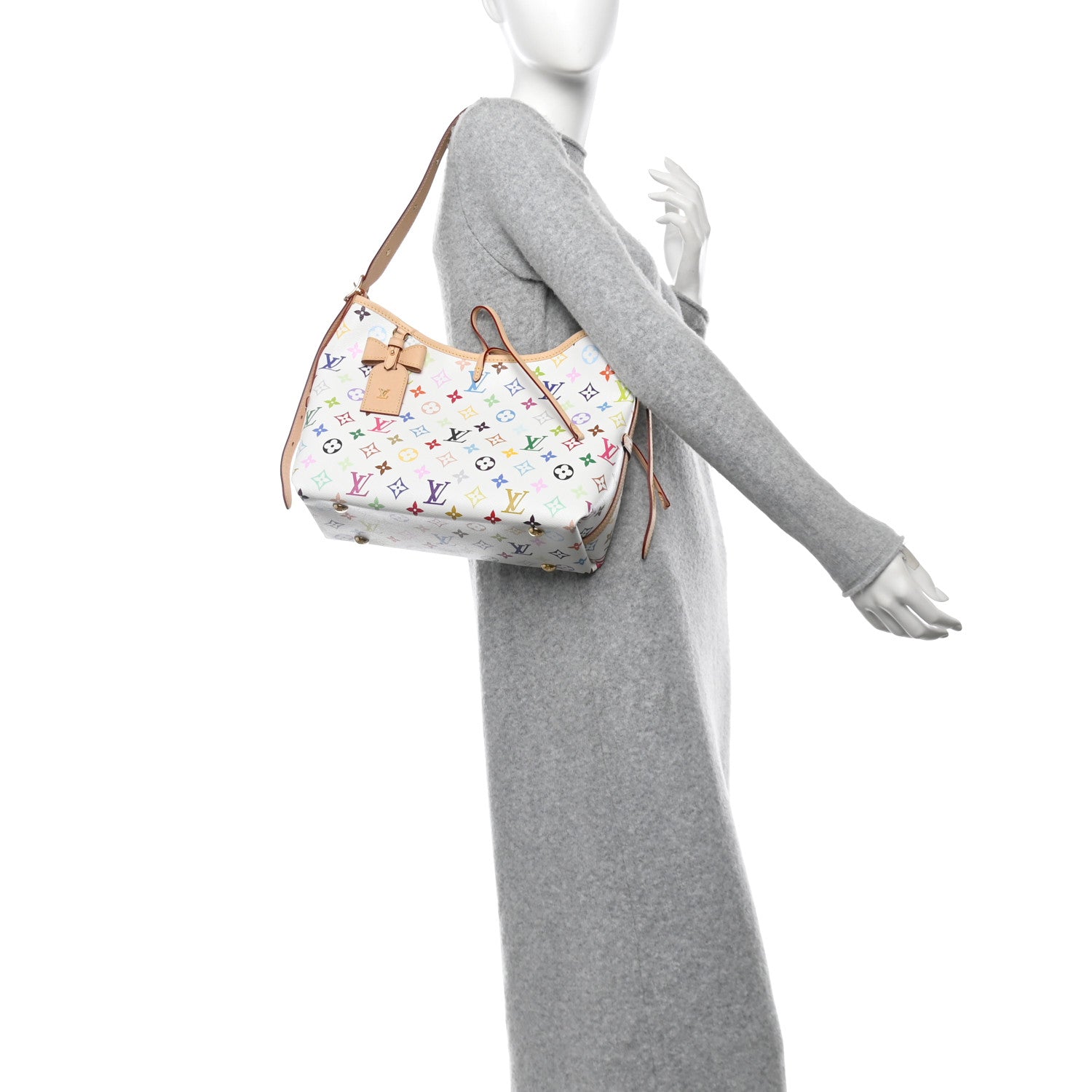 LV x TM Monogram Multicolor CarryAll PM White