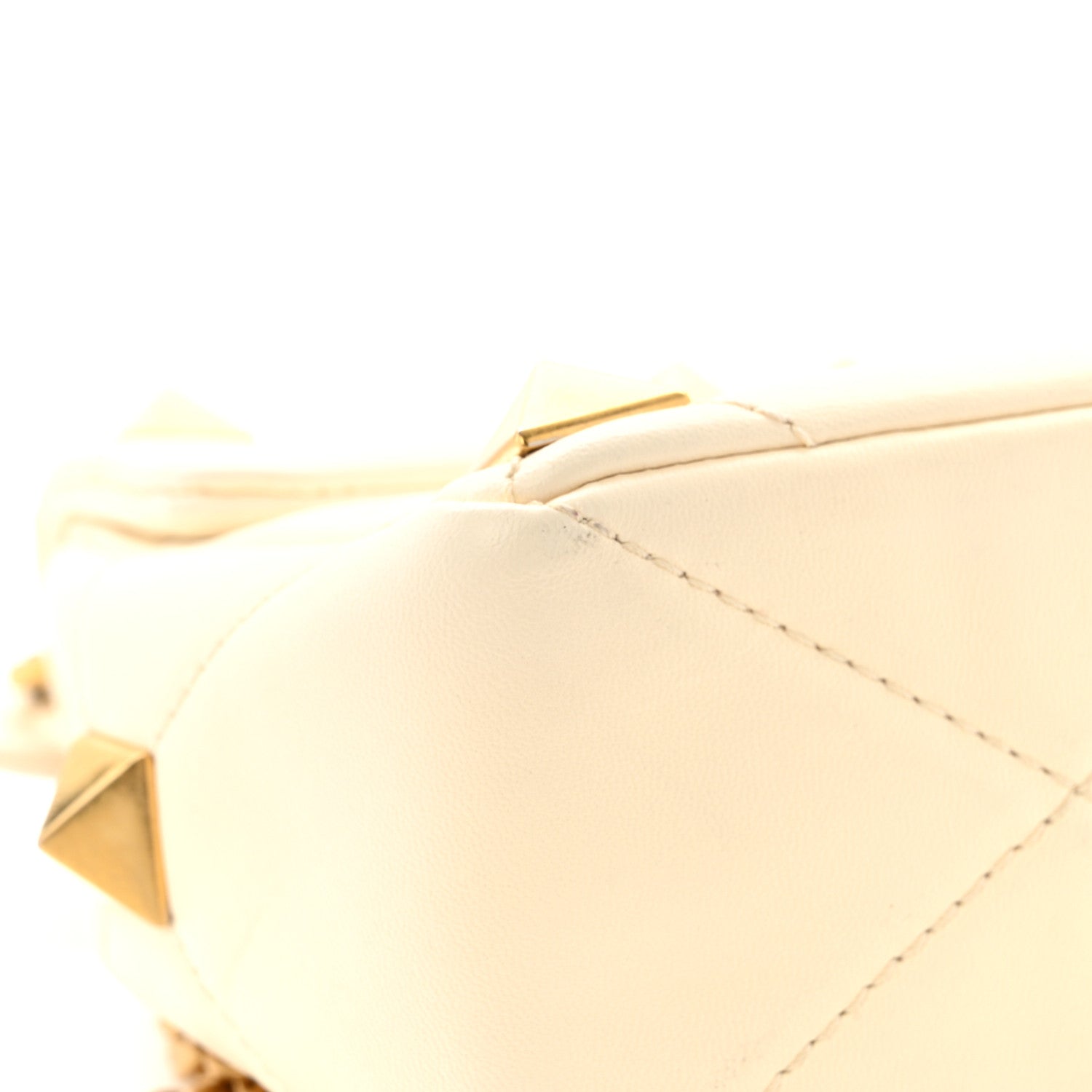 Nappa Medium Roman Stud Shoulder Bag Ivory