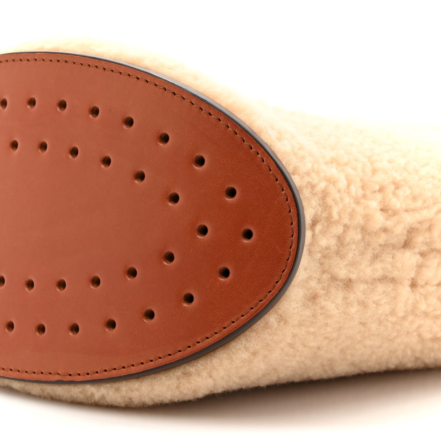 Teddy Calfskin Mini Pin Daily Surpique Bucket Natural