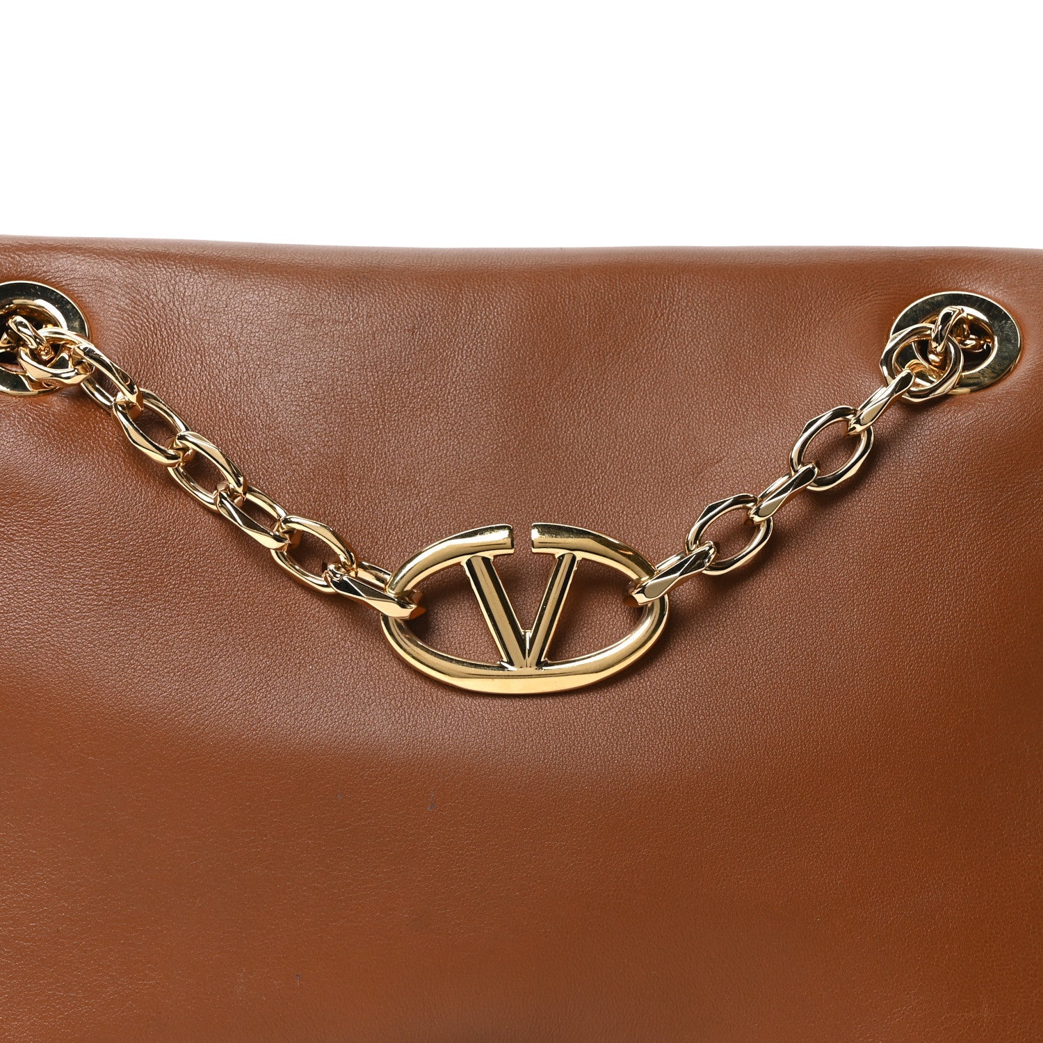 Nappa Vlogo Chain Bag Tobacco