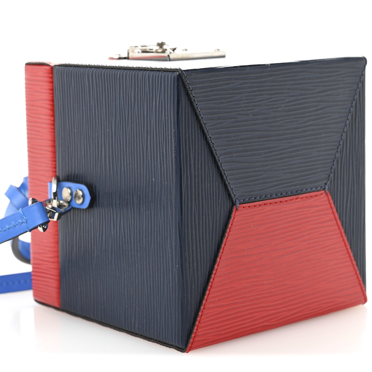 Epi Bleecker Box Indigo Coquelicot