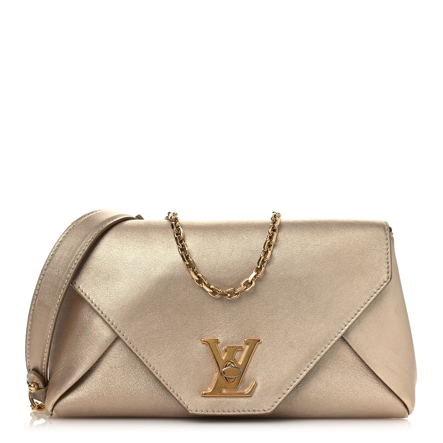 Metallic Calfskin Love Note Gold