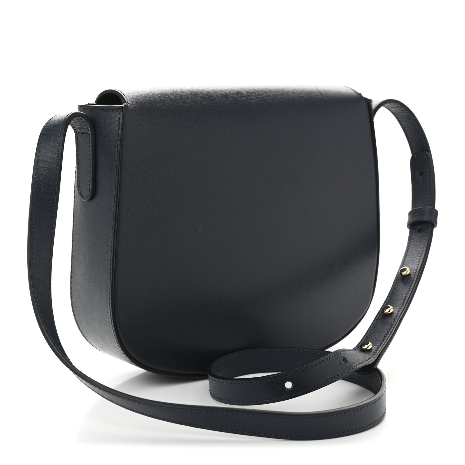 Calfskin Flap Crossbody Bag Blu