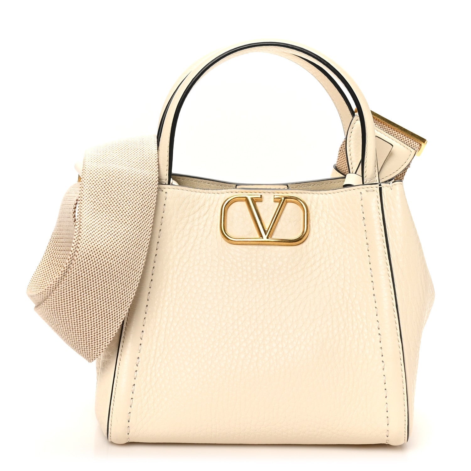 Soft Grainy Calfskin Alltime Small Handbag Ivory