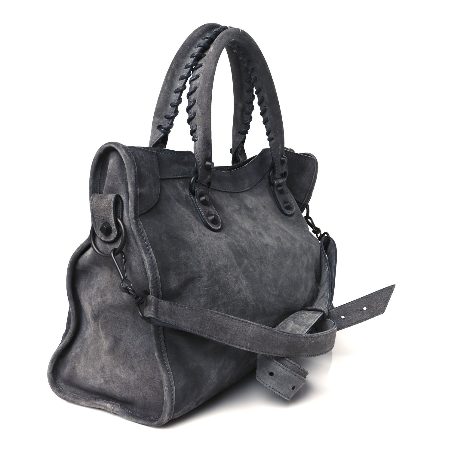 Suede Calfskin Classic Hardware Medium Le City Storm Grey