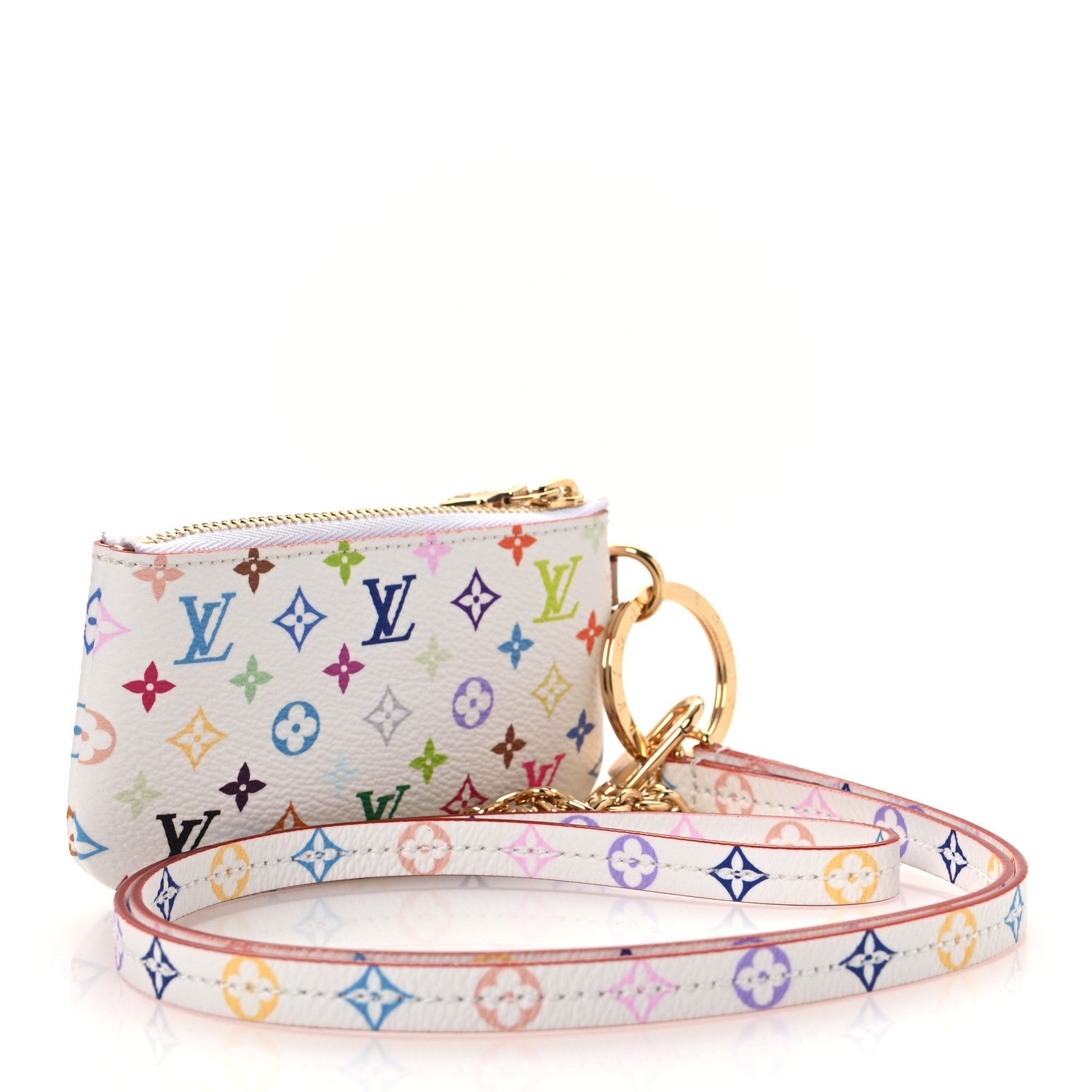 LV X TM Monogram Multicolor Phone Holder White