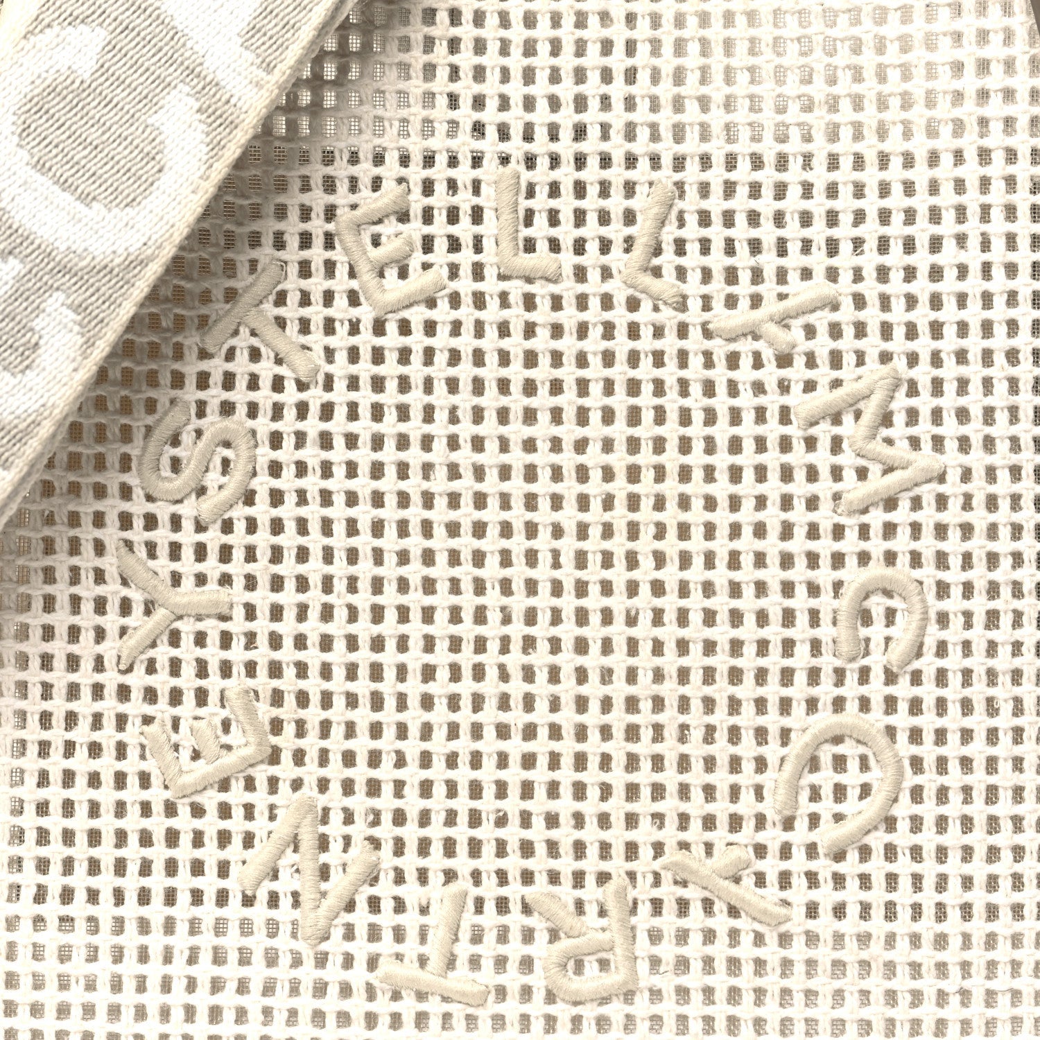 Eco Mesh Logo Mini Crossbody Ivory White