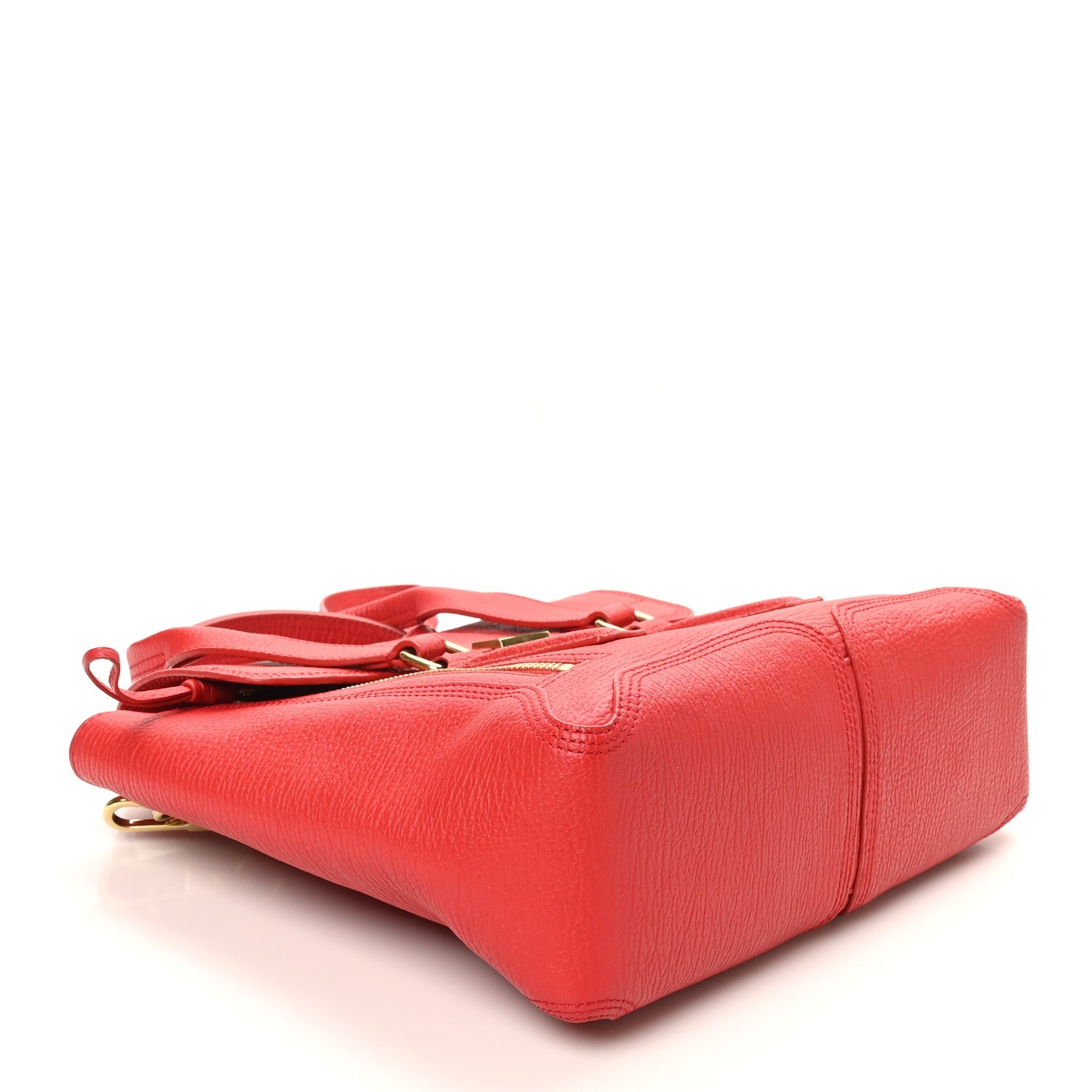 Textured Calfskin Medium Pashli Satchel Red