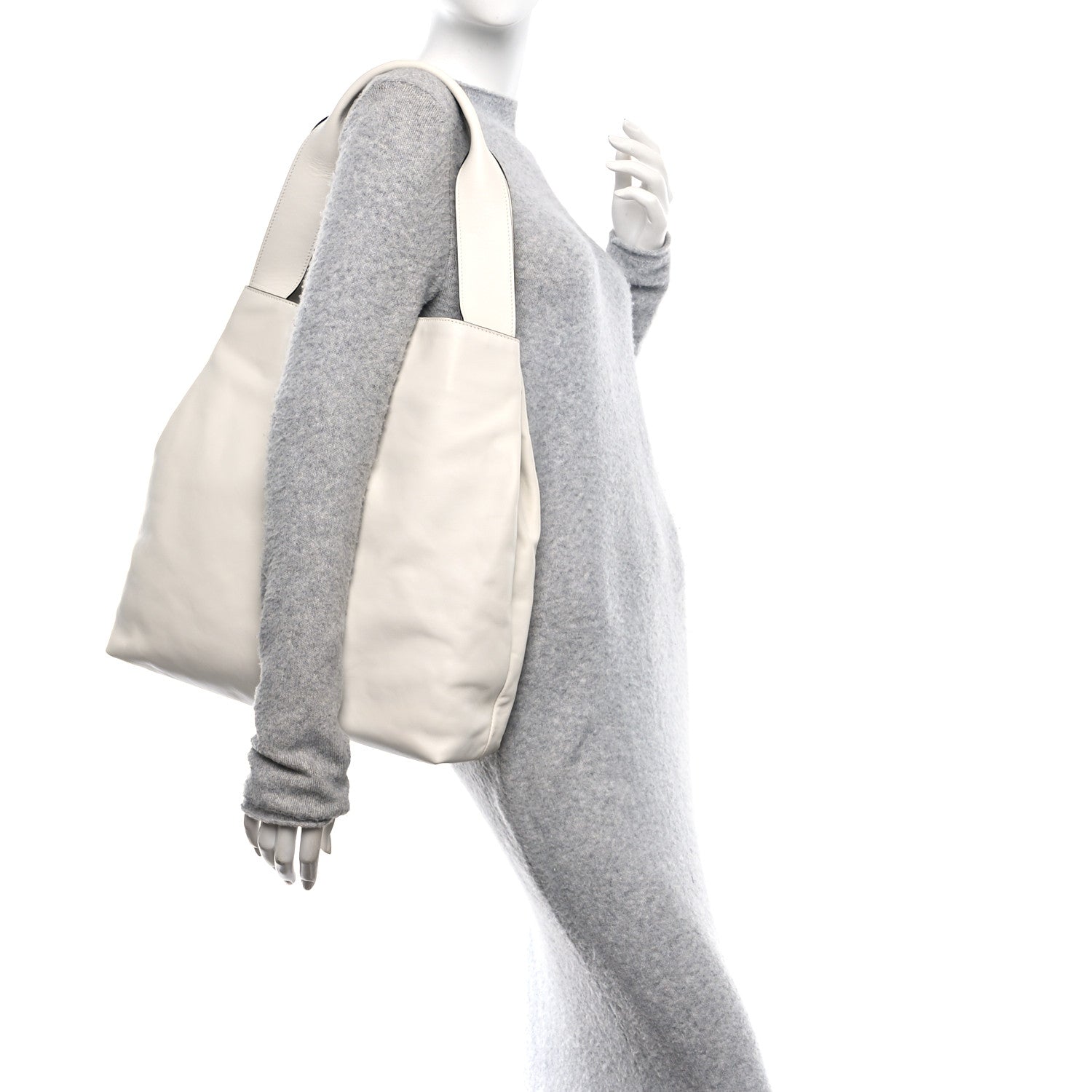 Soft Calf Hobo Bag White