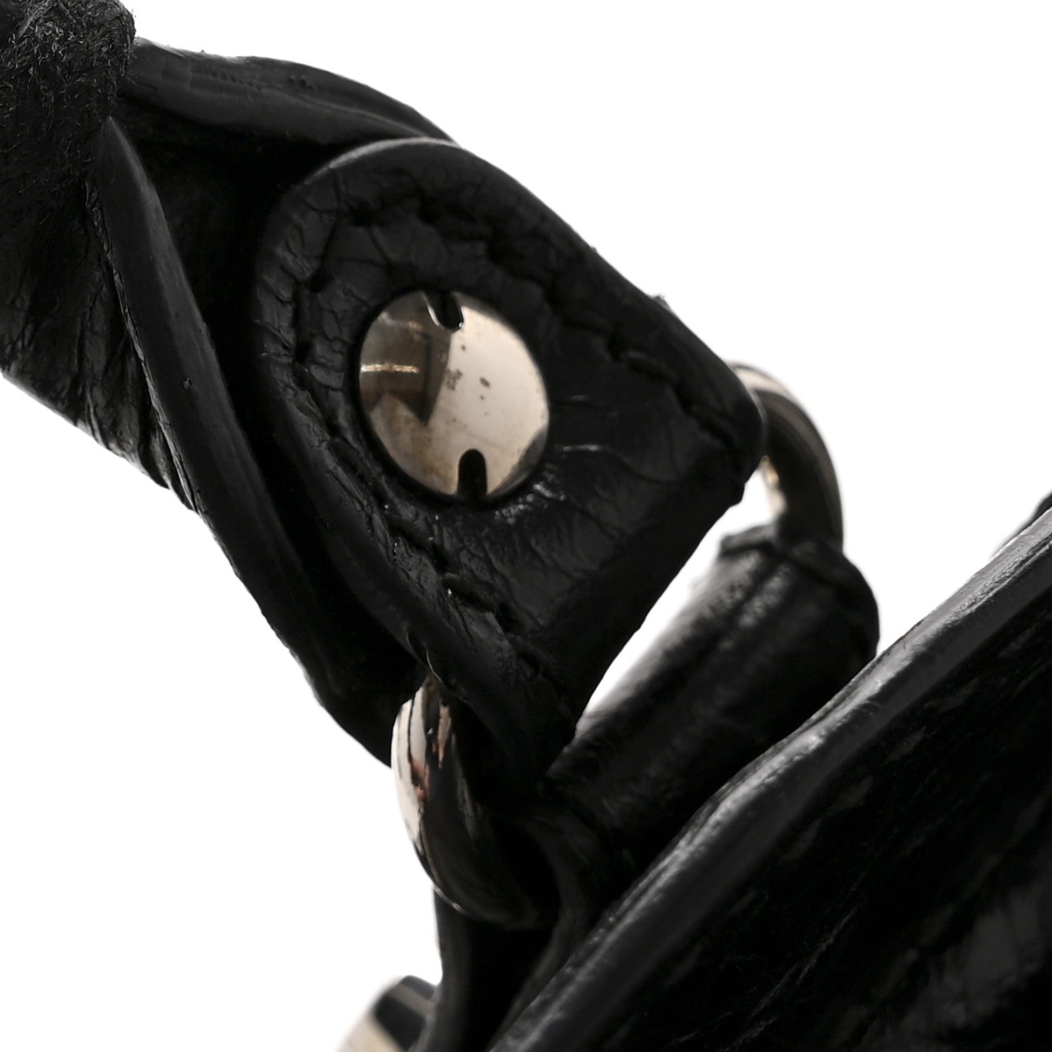 Agneau Classic Silver Hardware Mini City Black