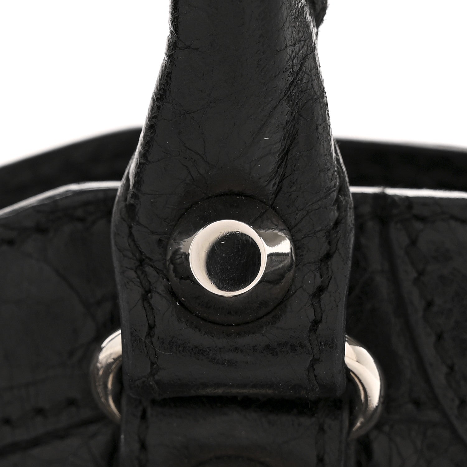 Agneau Classic Silver Hardware Mini City Black