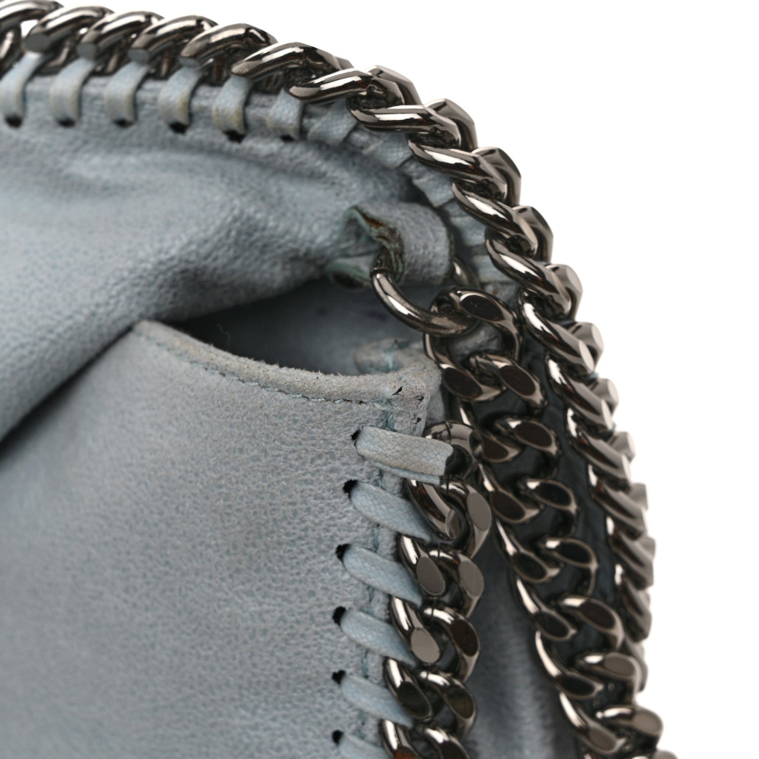 Shaggy Deer Falabella Crossbody Clutch Ice Blue