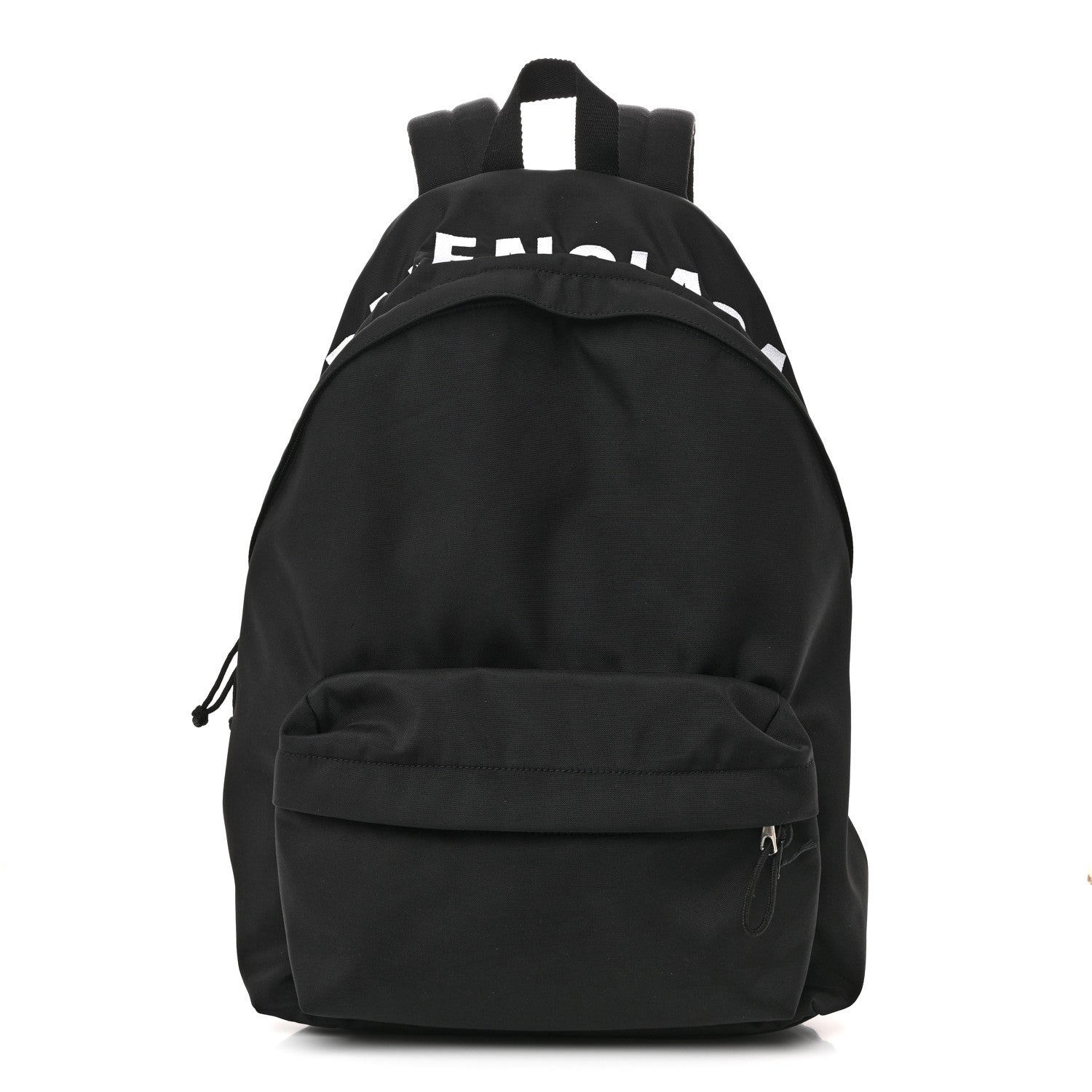 Sport Nylon Logo Embroidered Large Wheel Backpack Black