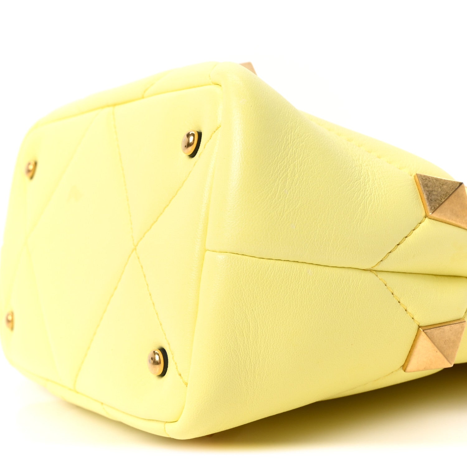 Nappa Small Roman Stud The Handle Bag Lime Sorbet