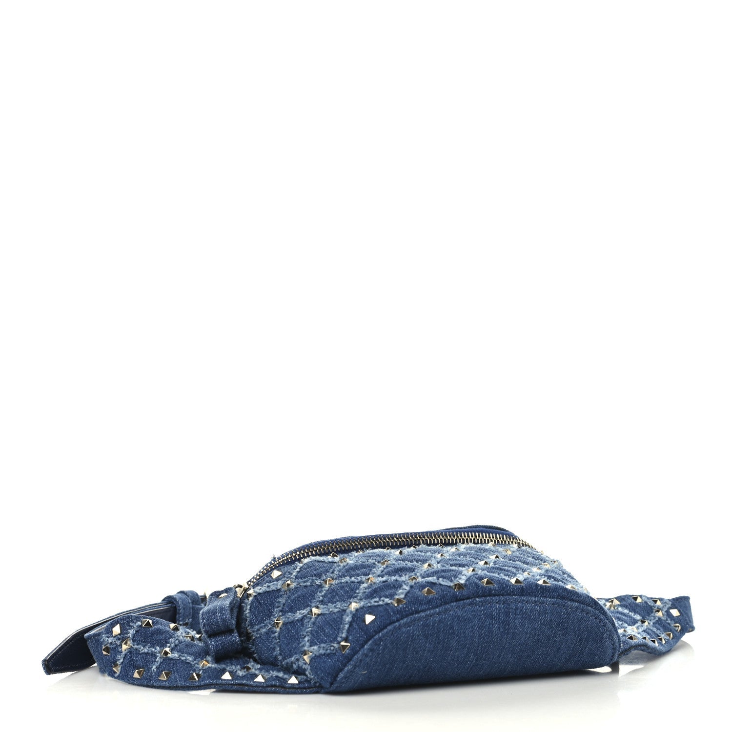 Denim Rockstud Spike Belt Bag 95 Denim