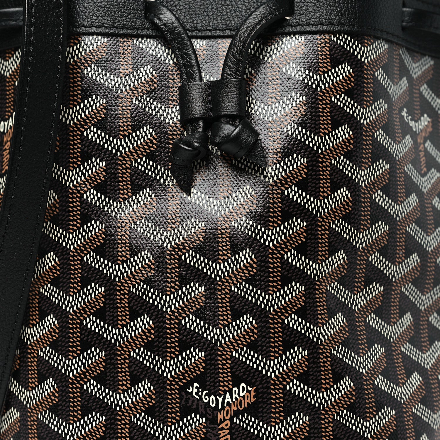 Goyardine Petit Flot Bucket Bag PM Black