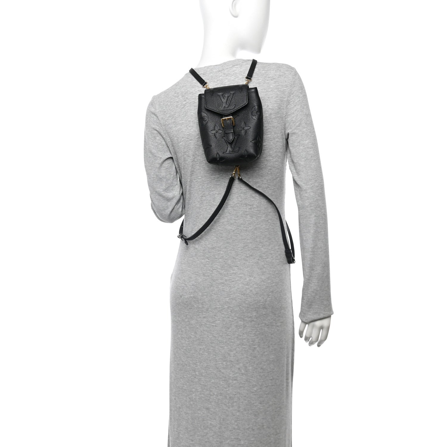 Empreinte Monogram Giant Tiny Backpack Black