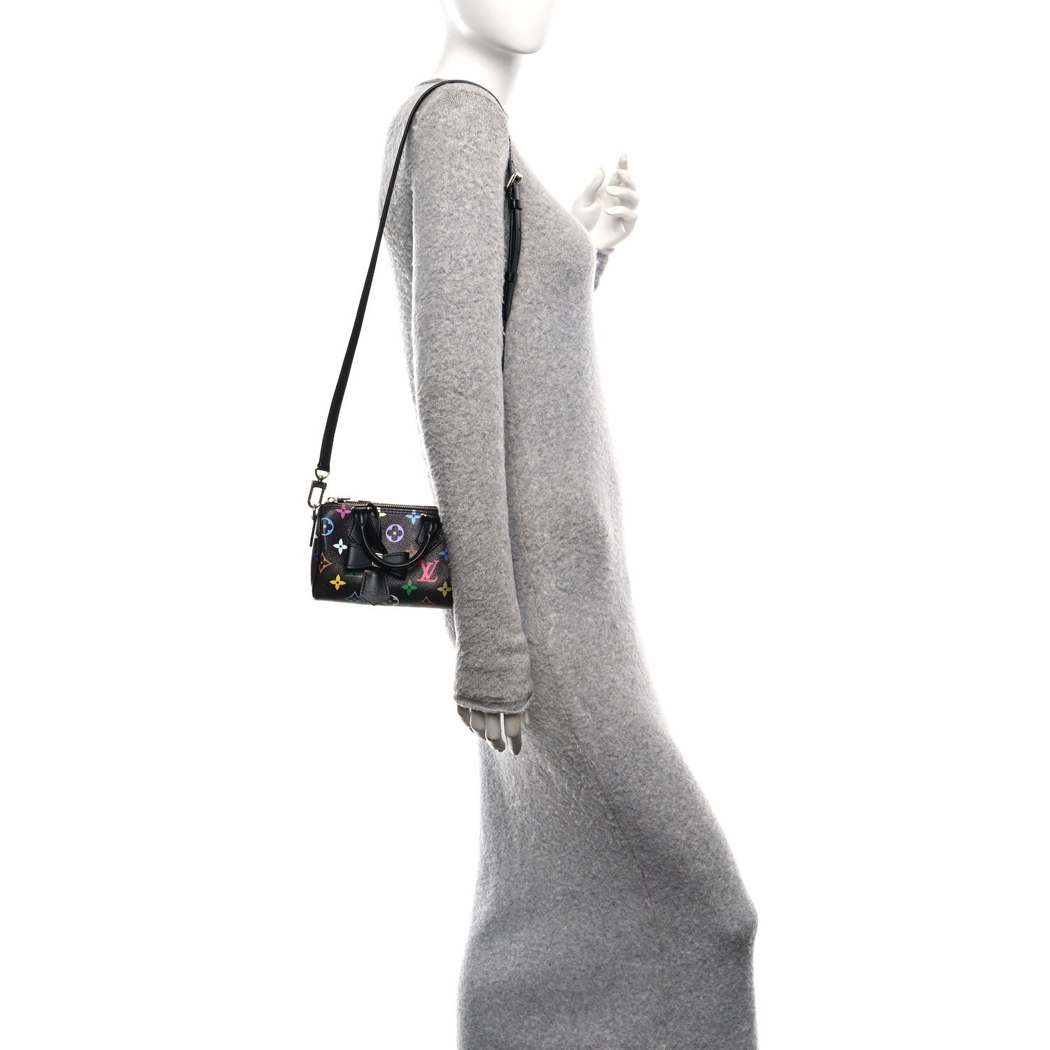 LV X TM Monogram Multicolor Nano Speedy Black