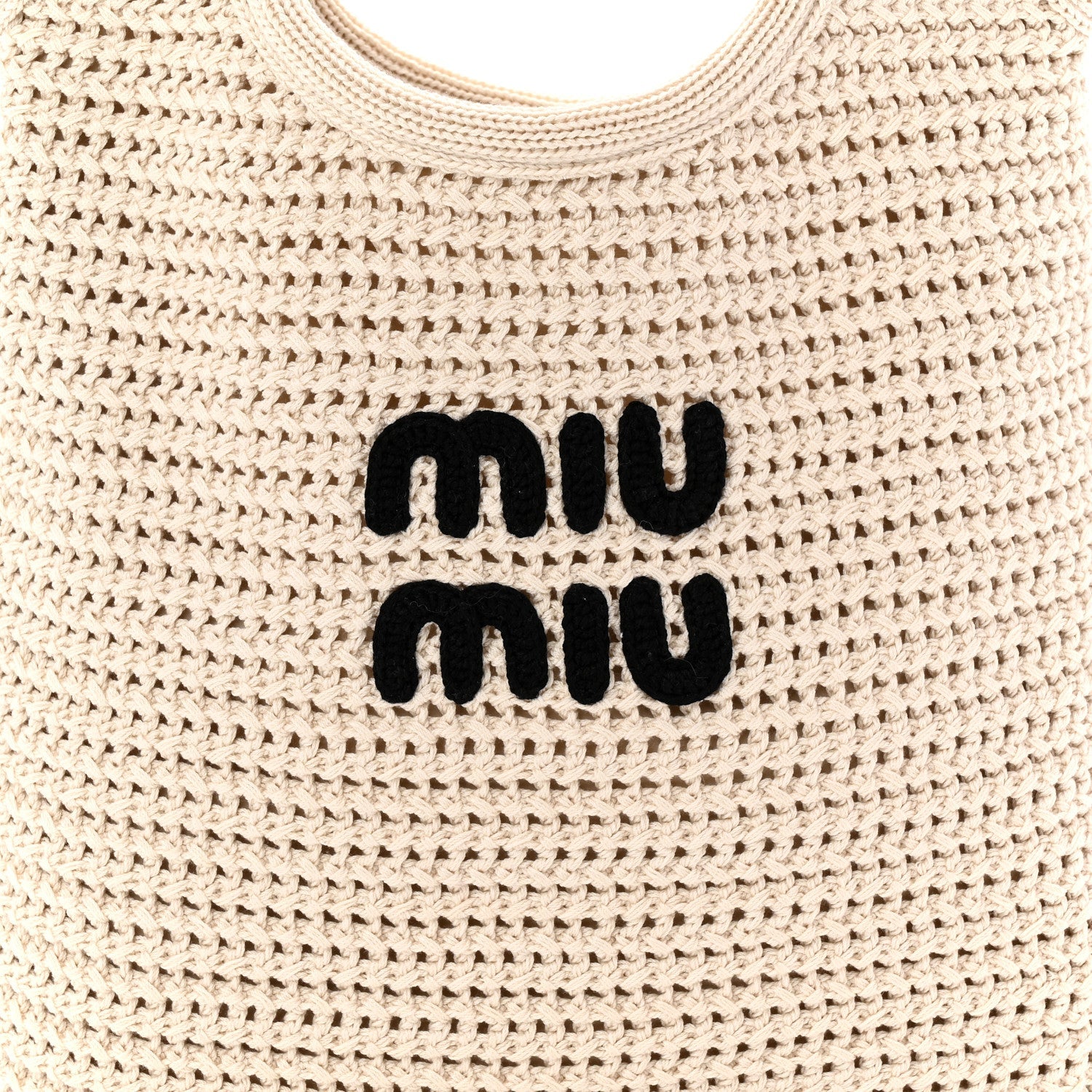 Cotton Crochet Ivy Bag Chalk White Black