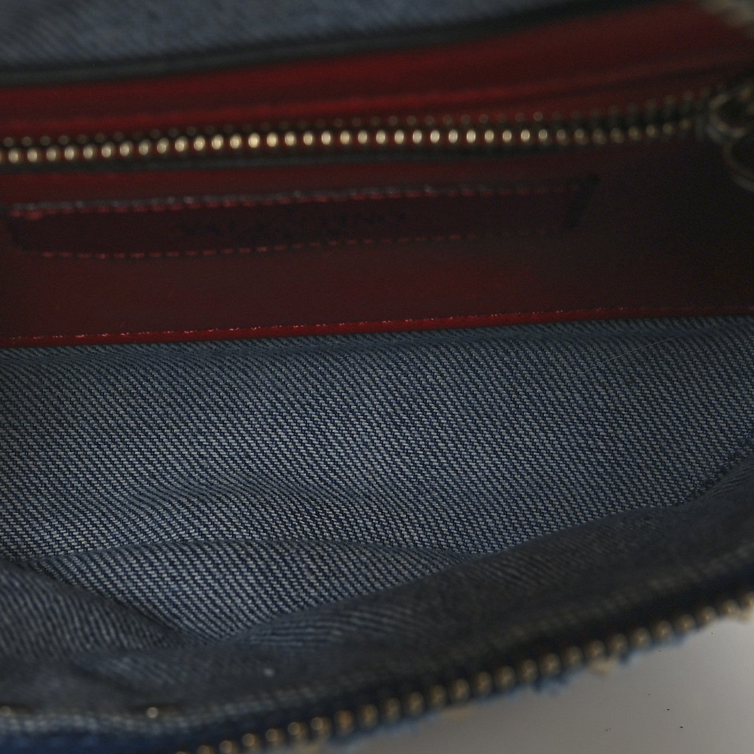 Denim Rockstud Spike Belt Bag 95 Denim