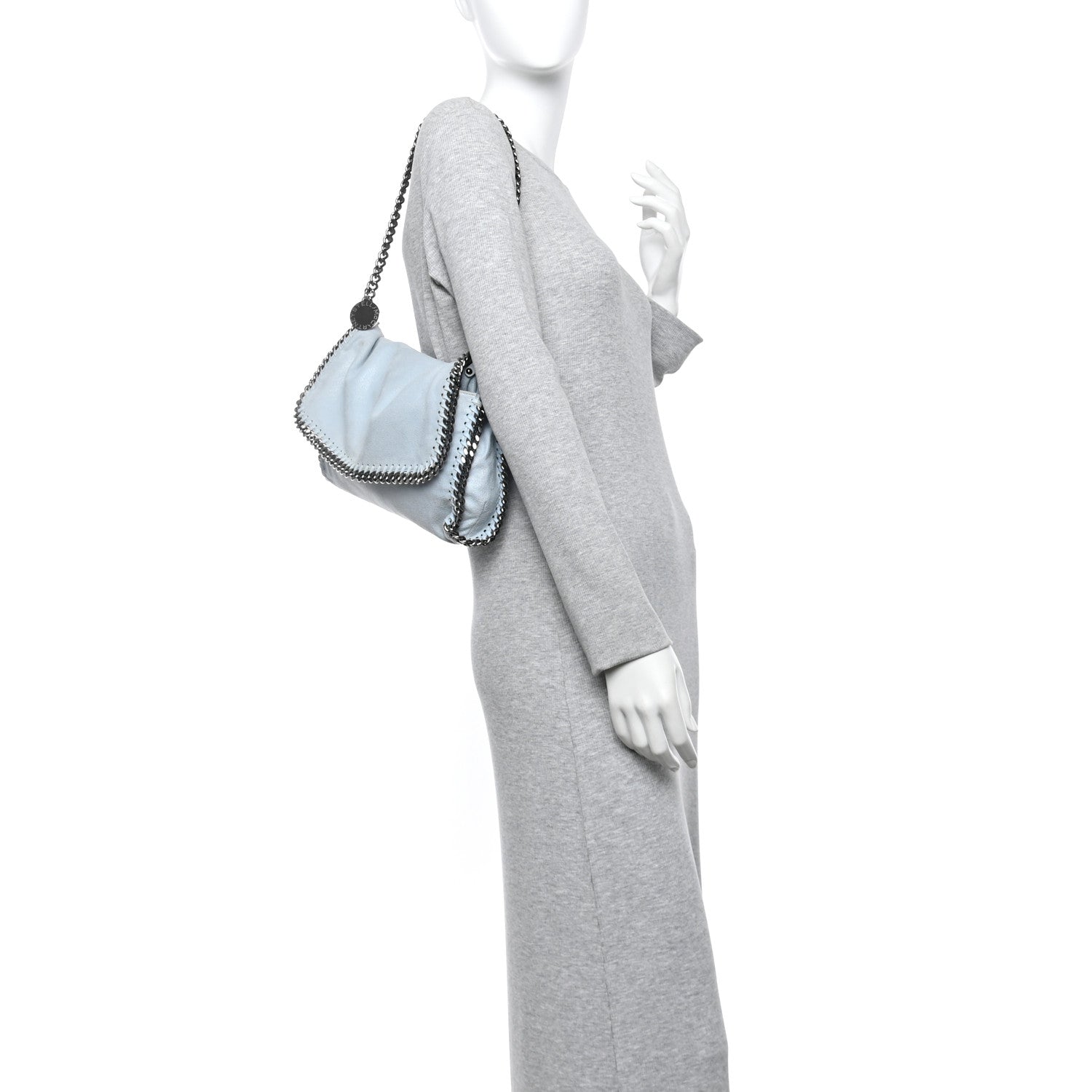 Shaggy Deer Falabella Crossbody Clutch Ice Blue