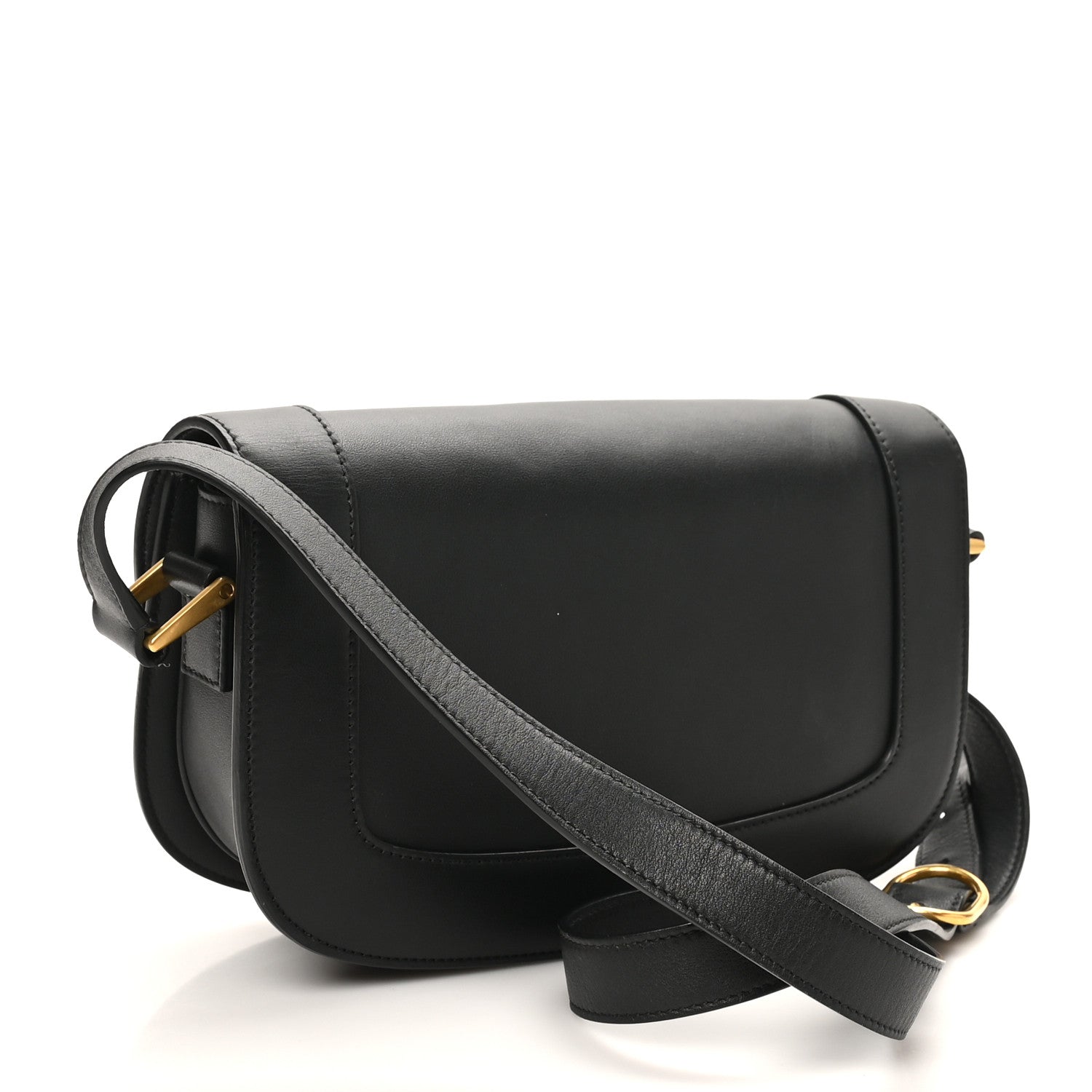 Smooth Calfskin Supervee Shoulder Bag Black