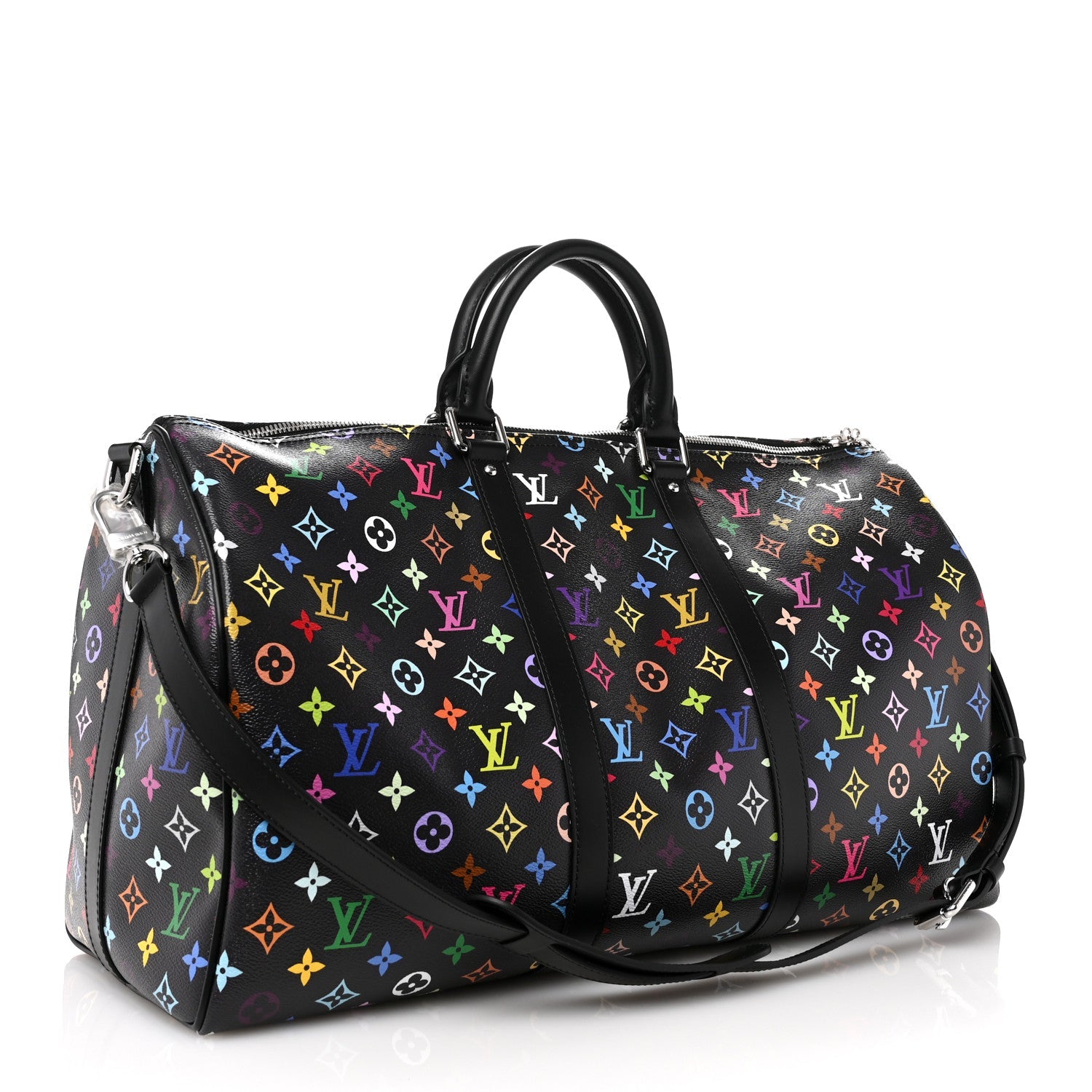LV X TM Monogram Multicolor Keepall Bandouliere 50 Black