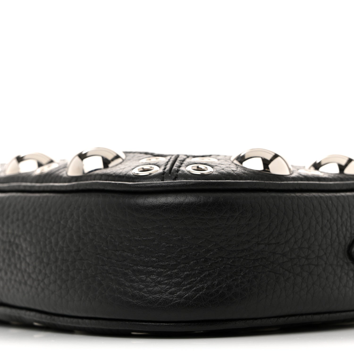 Grainy Calfskin Studded Nellcote Crossbody Bag Black