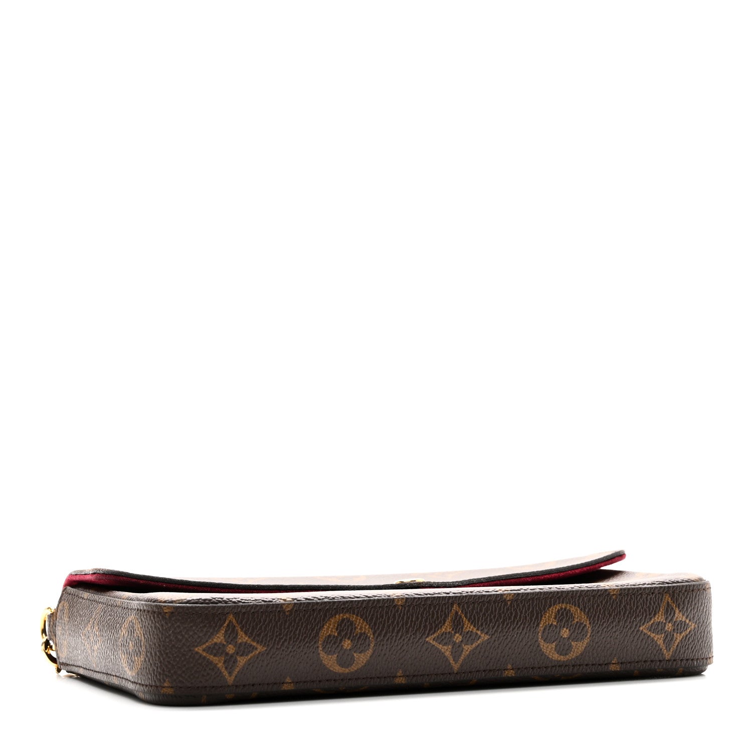 Monogram Pochette Felicie Chain Wallet Fuchsia