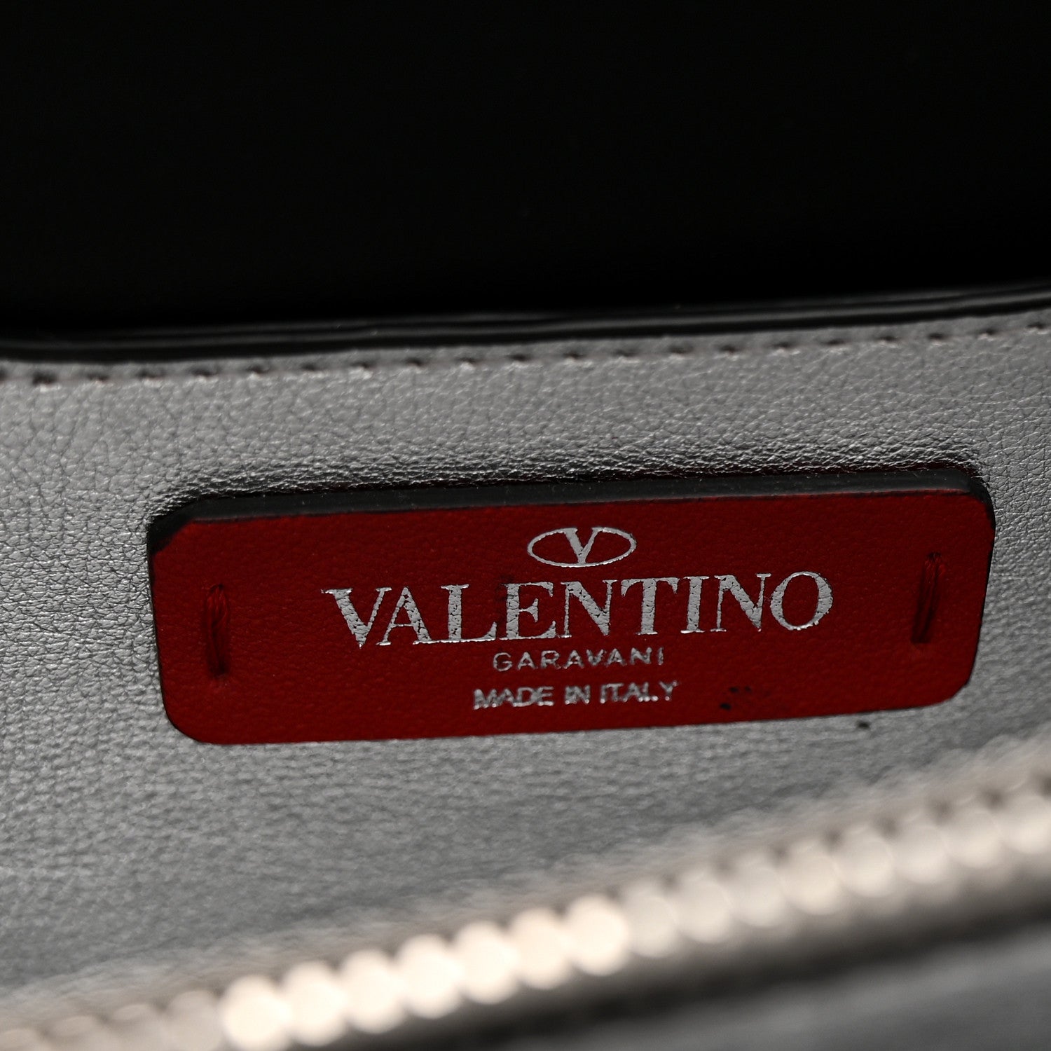 Metallic Calfskin Small Rockstud No Limit Shoulder Bag Silver