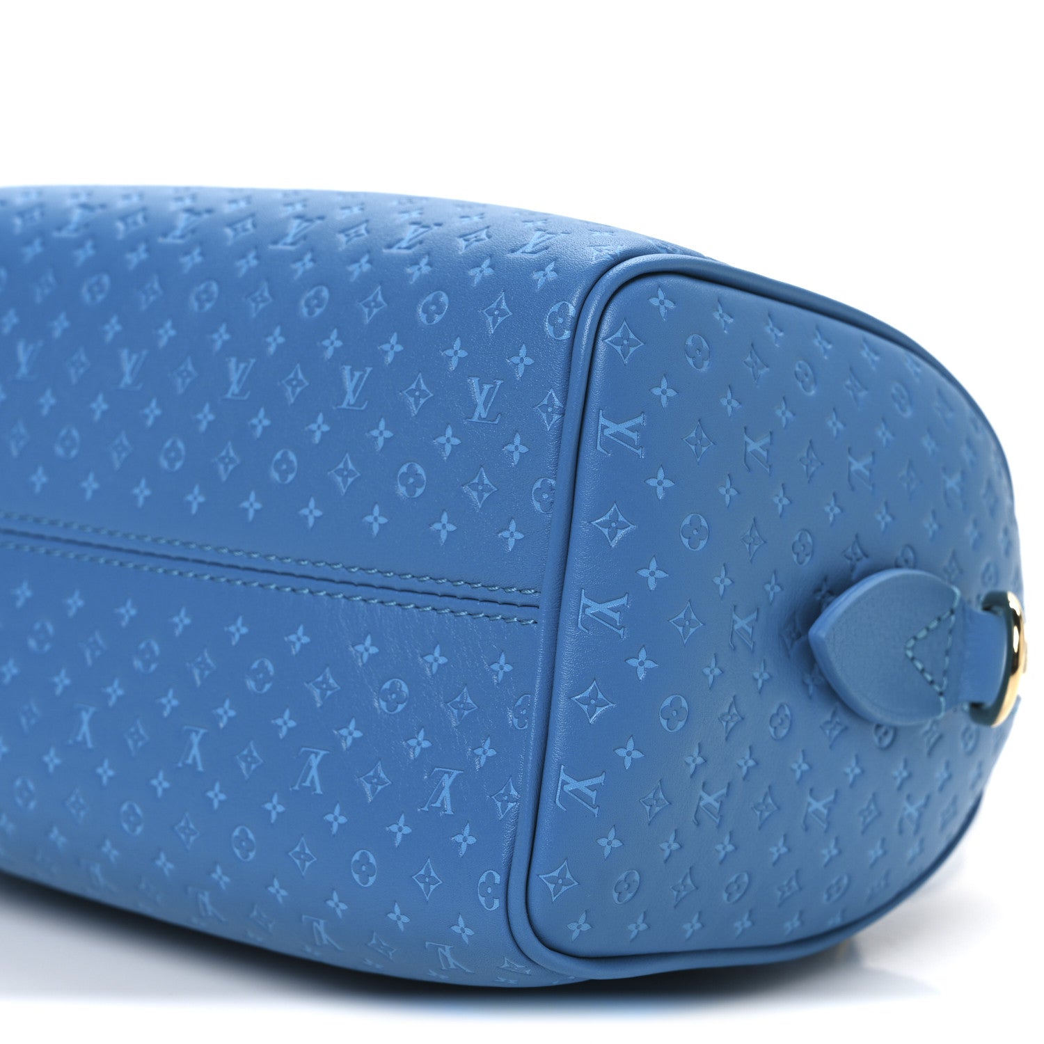 Calfskin Nanogram Embossed Speedy Bandouliere 20 Blue