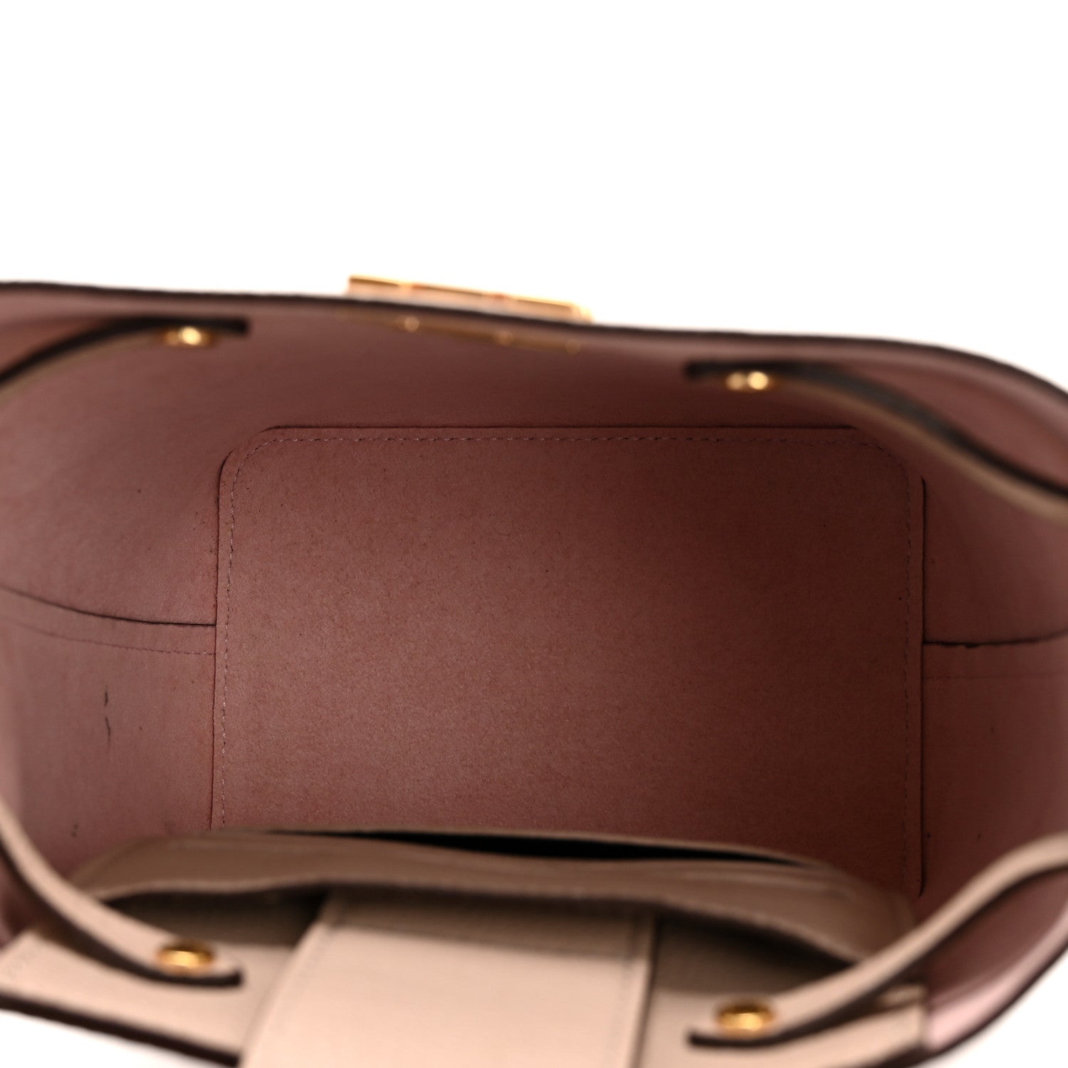 Calfskin Nano Lockme Bucket Greige