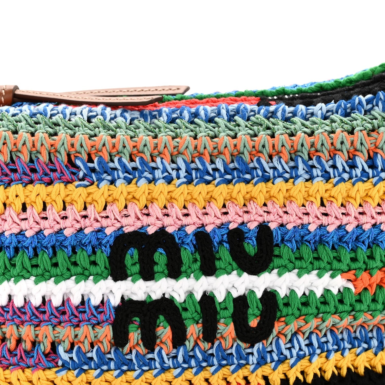 Fabric Crochet Pouch Multicolor