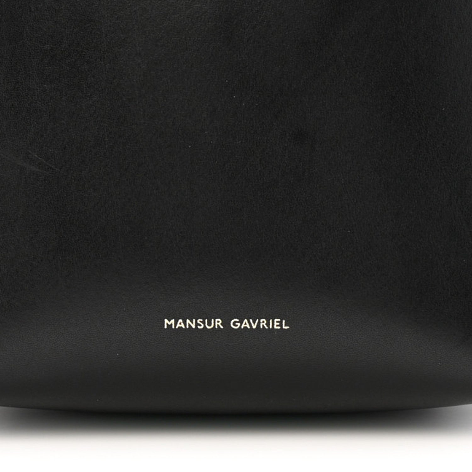 Vegetable Tanned Calfskin Mini Mini Bucket Bag Black Flamma