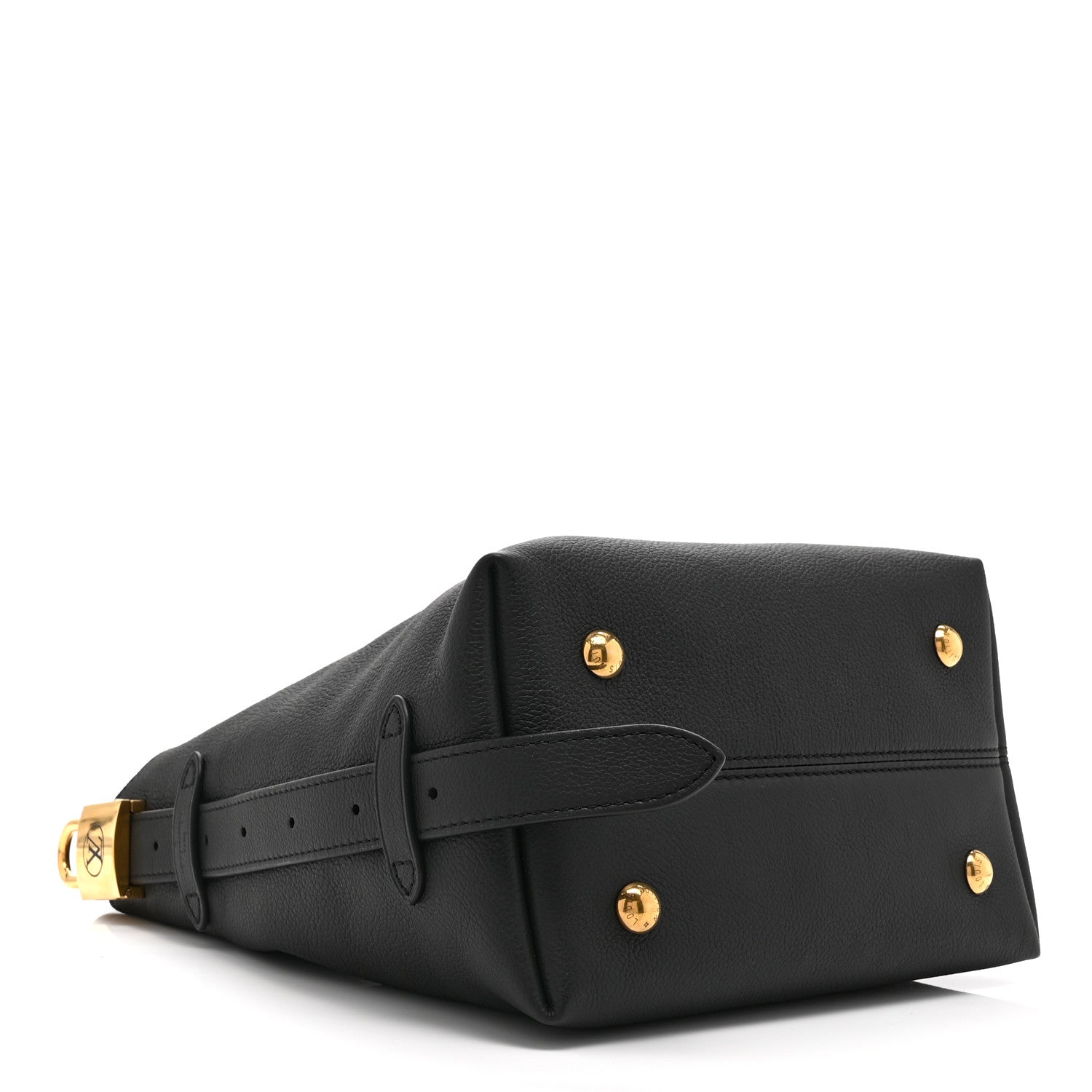 Grained Calfskin Low Key Hobo PM Black