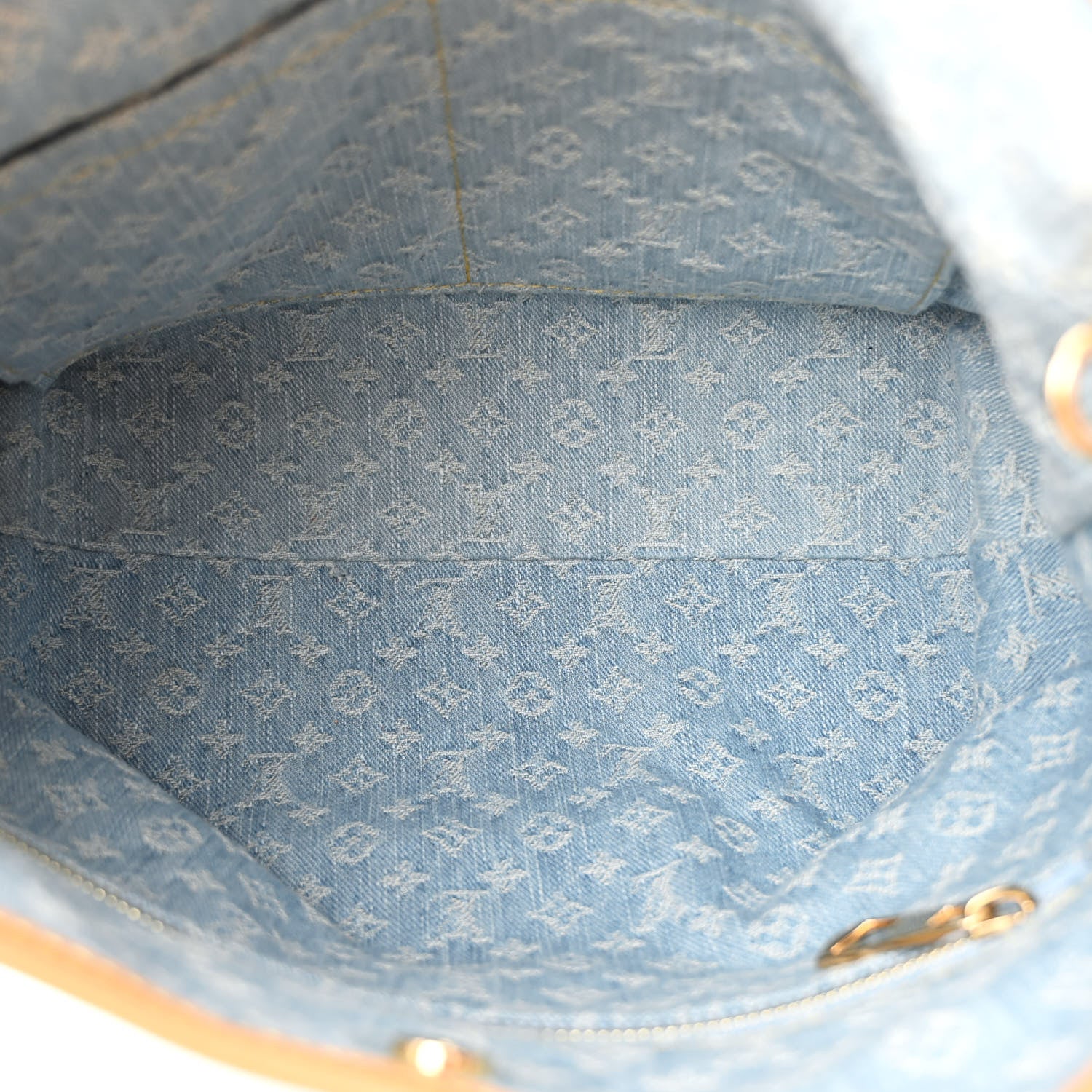 Monogram Denim CarryAll PM Sky Blue