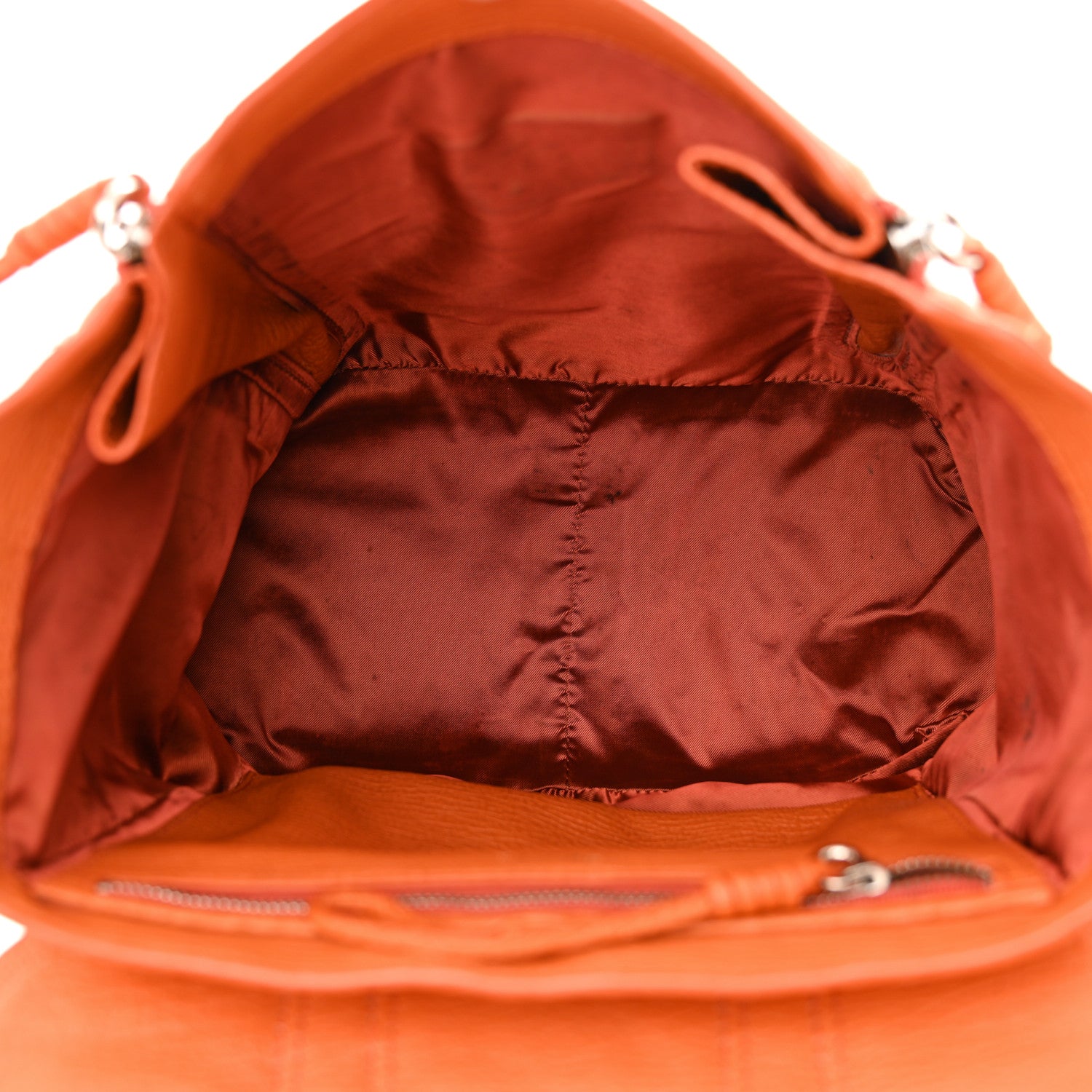 Textured Calfskin Pashli Backpack Orange