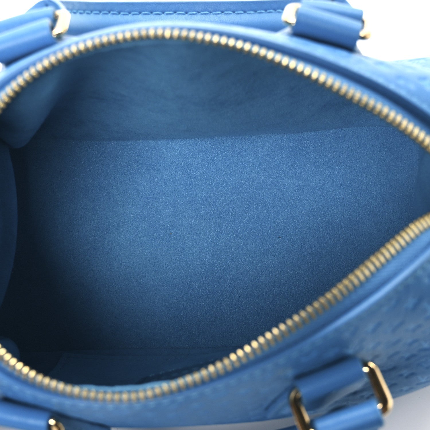 Calfskin Nanogram Embossed Speedy Bandouliere 20 Blue