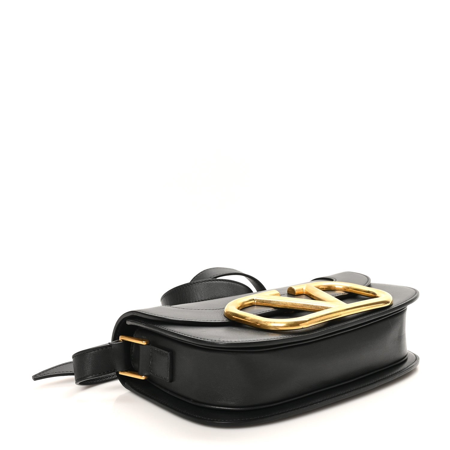 Smooth Calfskin Supervee Shoulder Bag Black