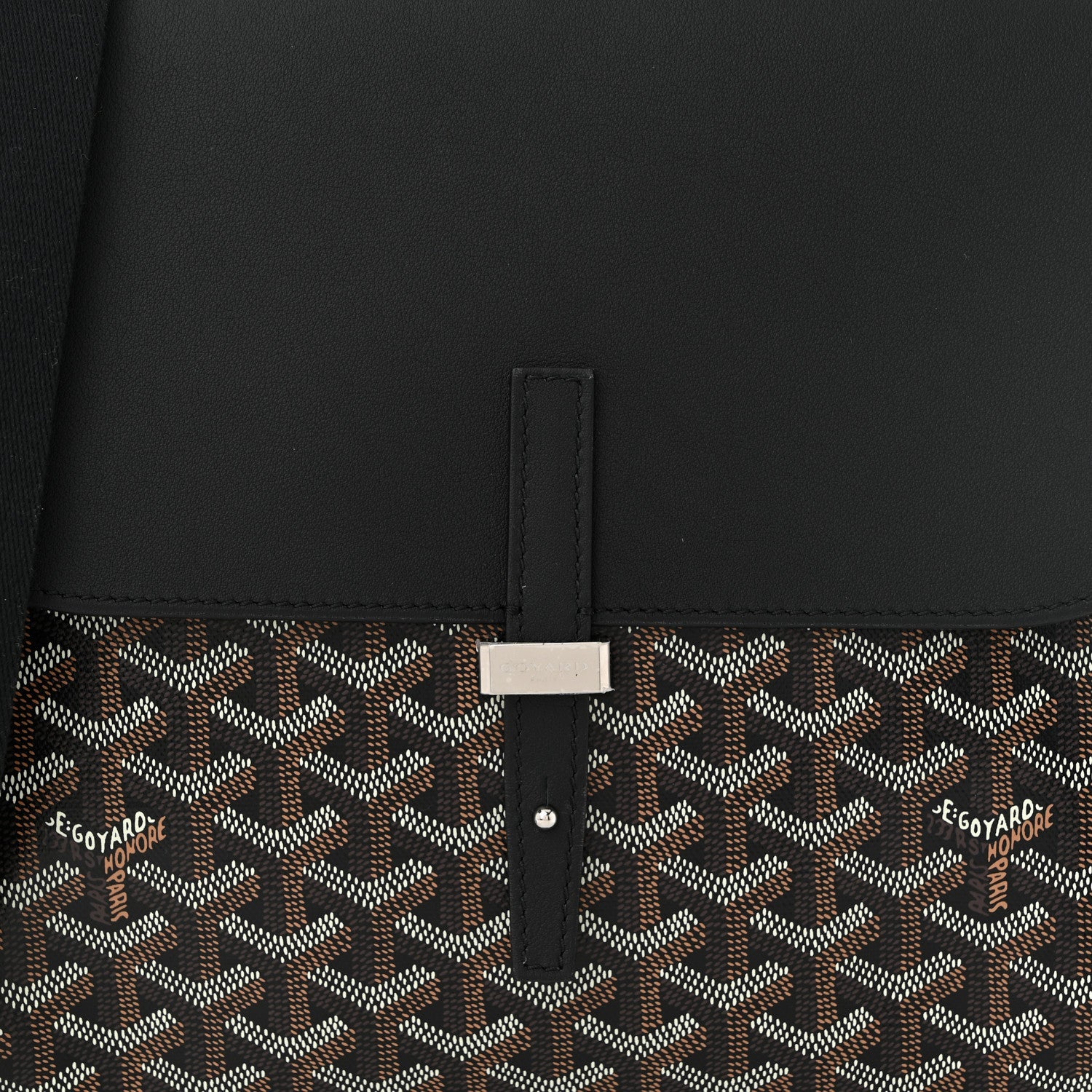 Goyardine Coursier Messenger Bag Black