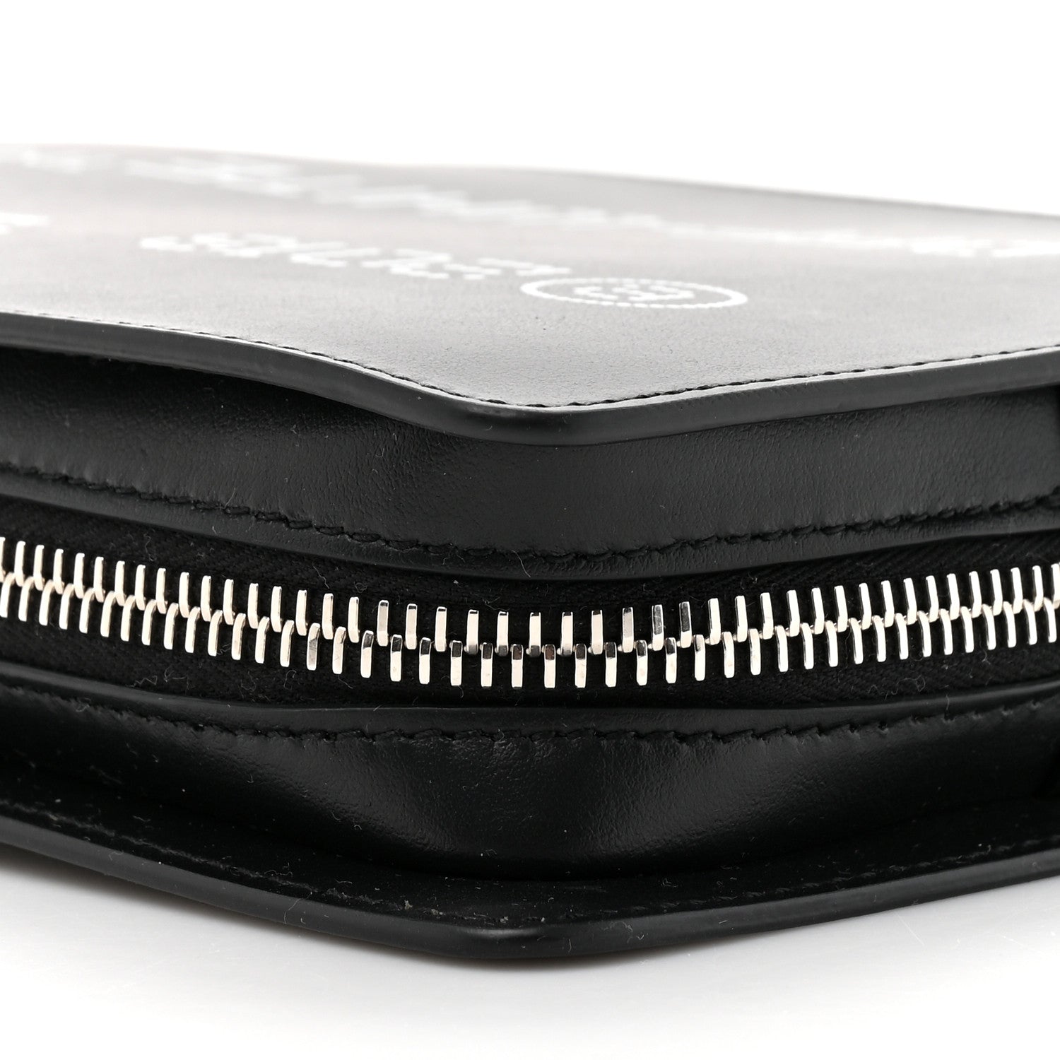 Calfskin Medium Zip Tie Clutch Black