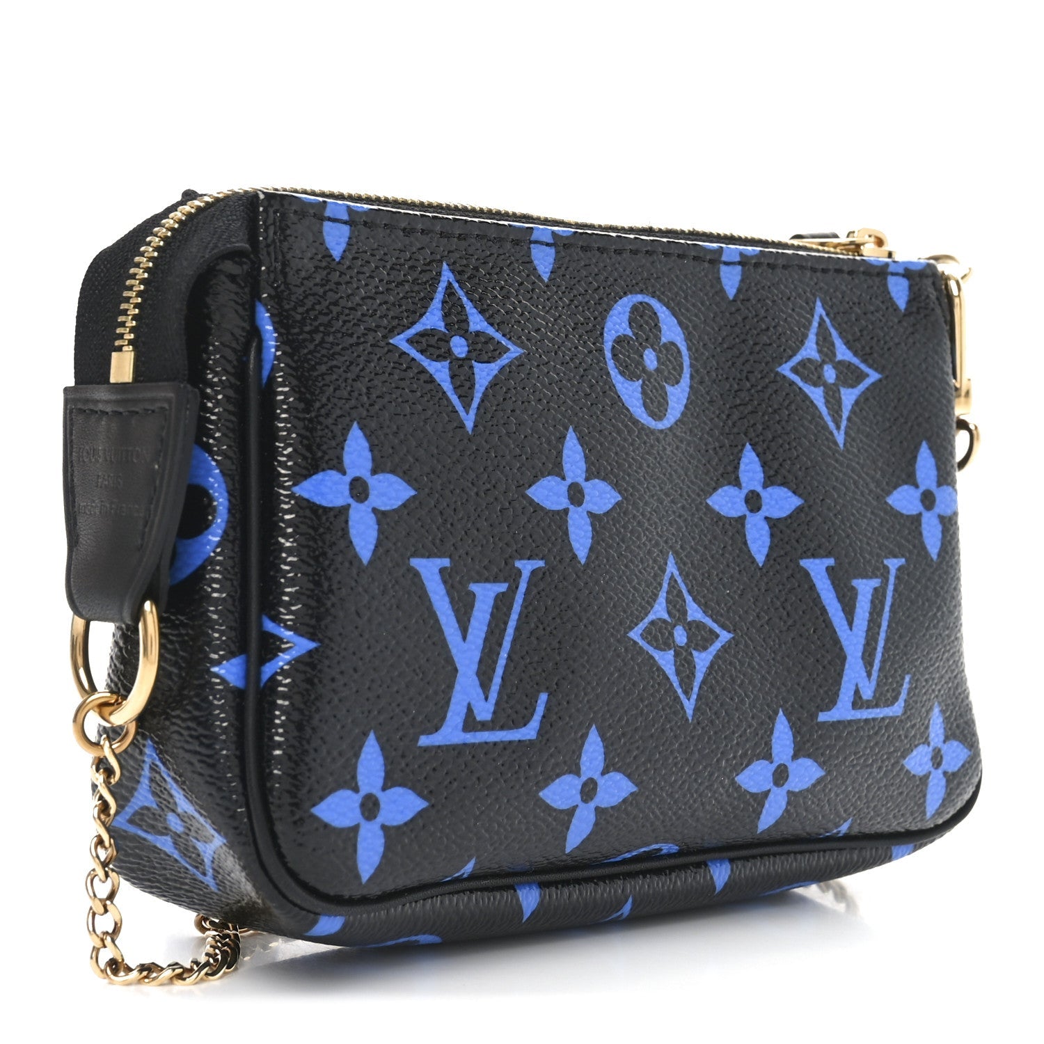 Colored Monogram Mini Pochette Accessories Blue Black