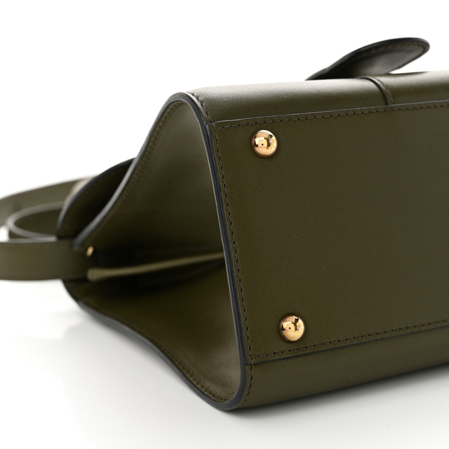 Box Calfskin Mini Brillant Satchel Olive