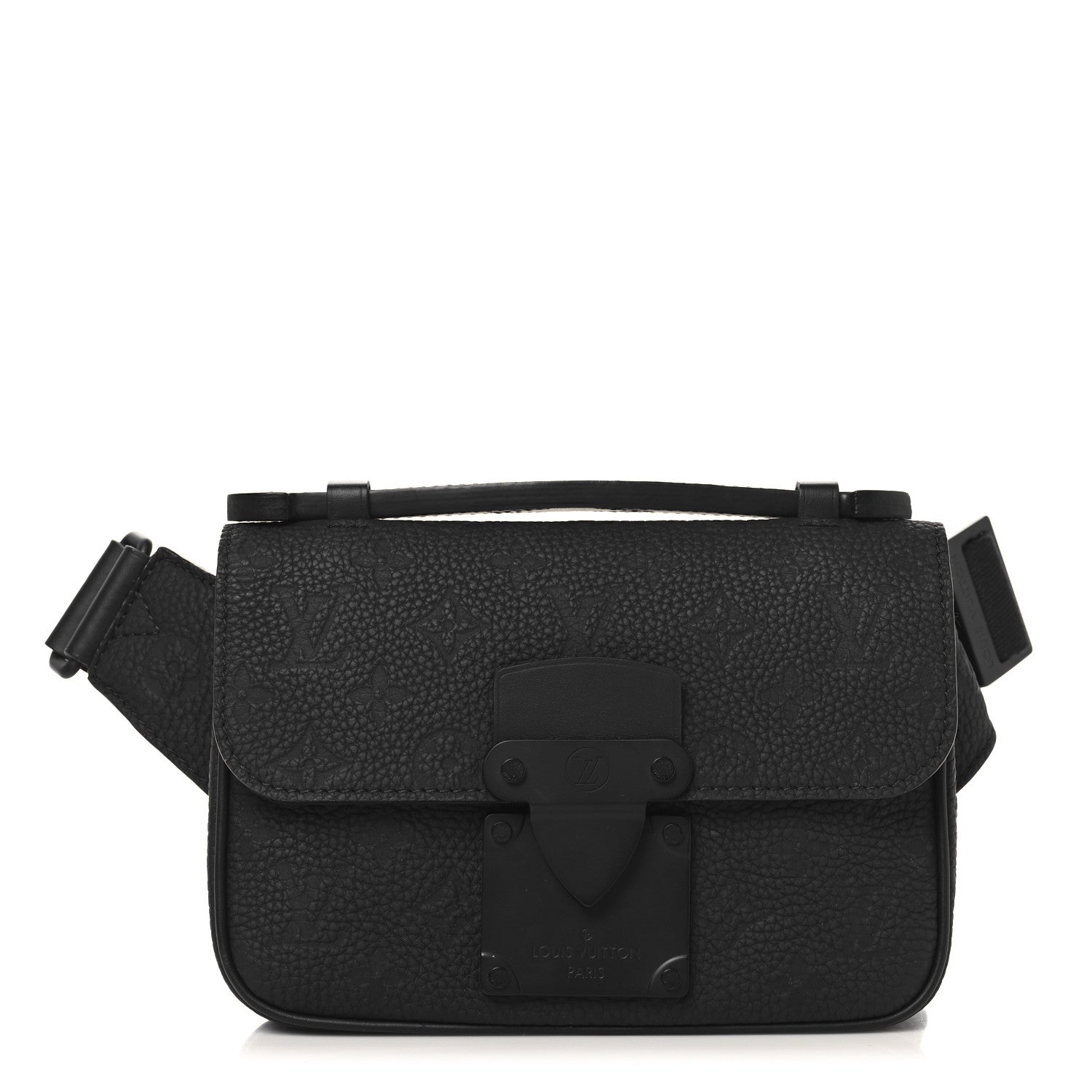 Taurillon Monogram S Lock Sling Bag Black