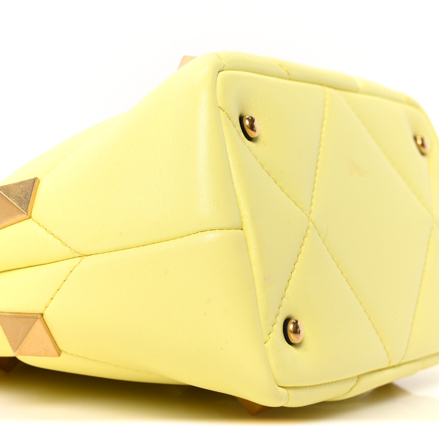 Nappa Small Roman Stud The Handle Bag Lime Sorbet