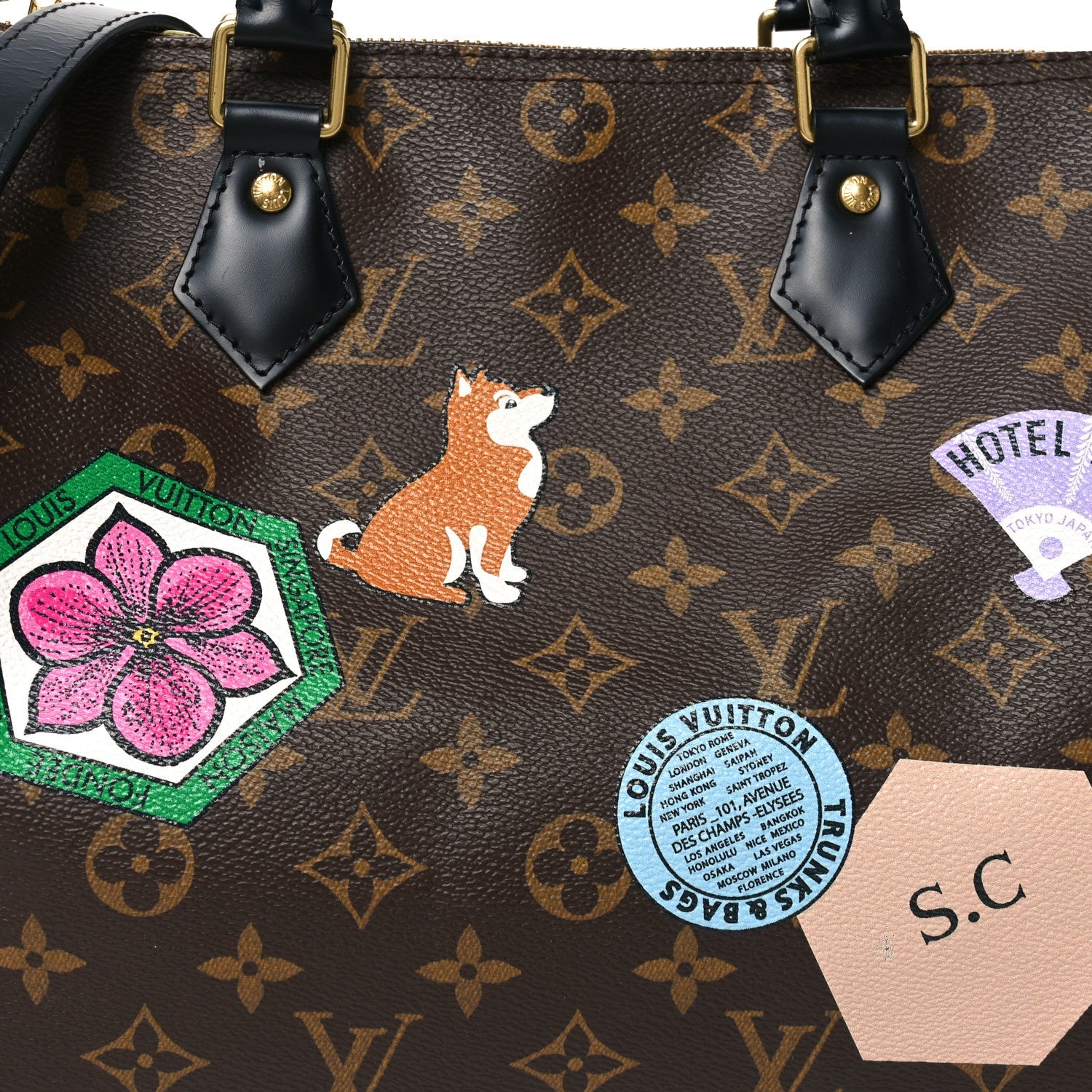 Monogram My World Tour Speedy Bandouliere 30 Black