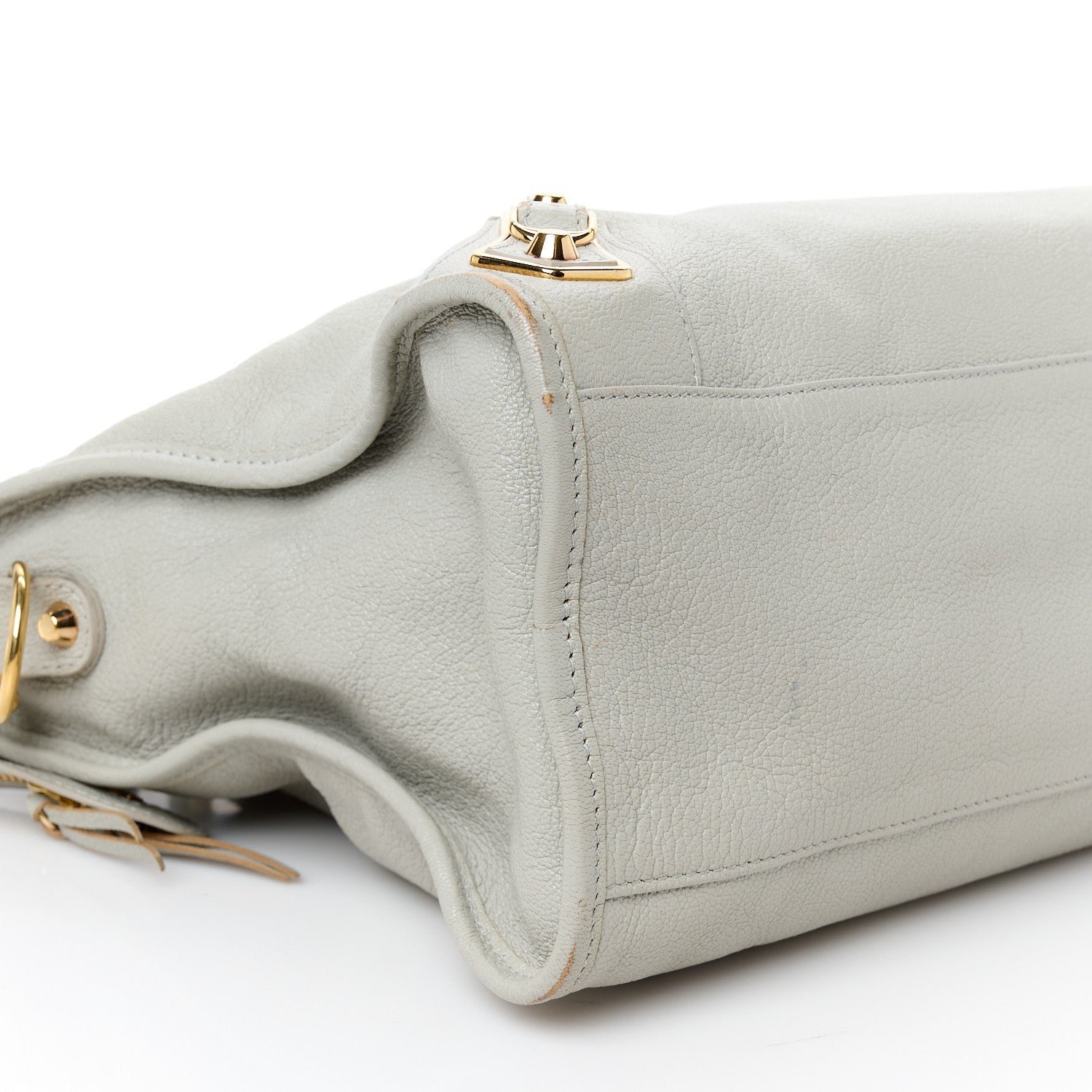 Chevre Gold Metallic Edge Hardware City Gris Glace