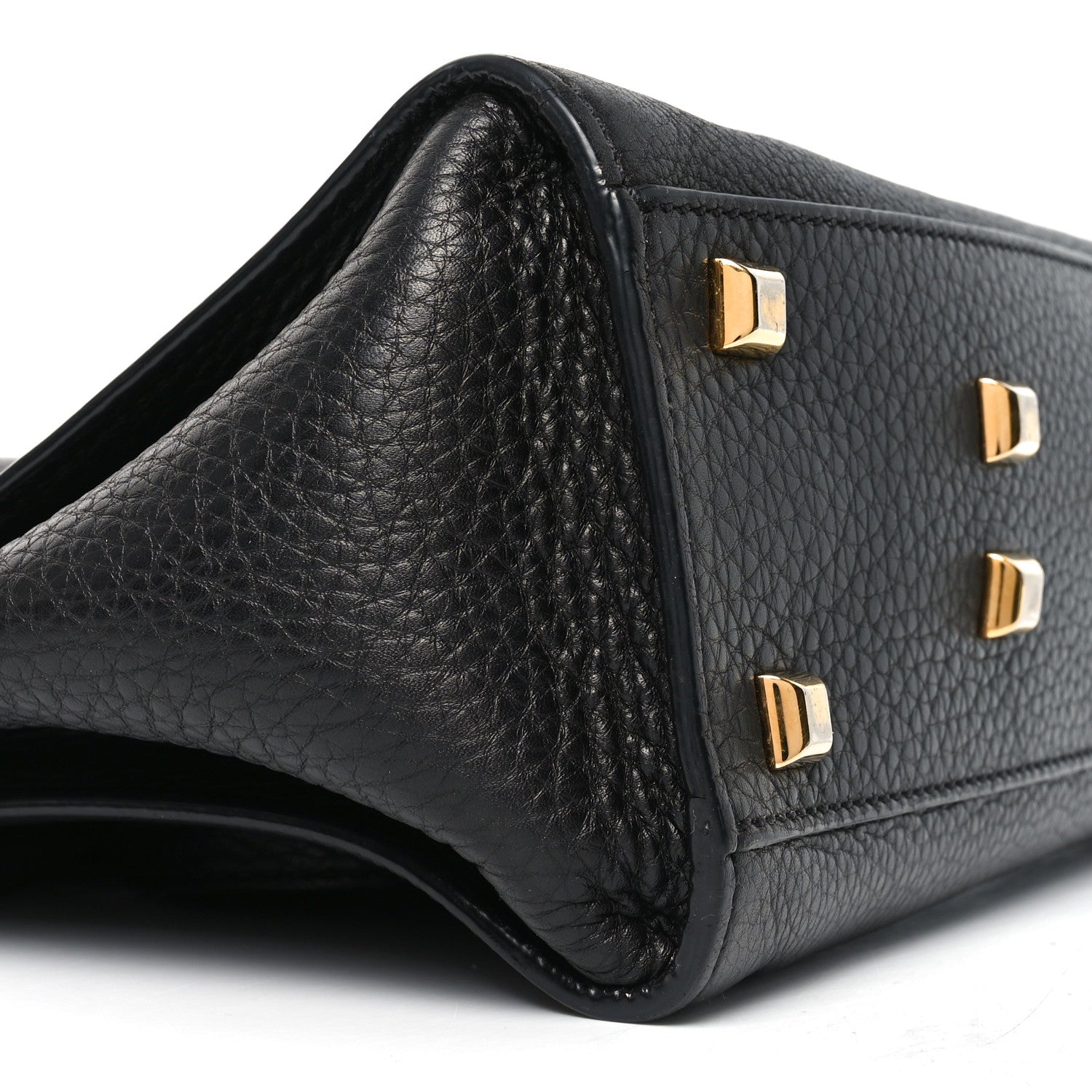 Pebbled Calfskin Medium My Rockstud Frame Bag Black