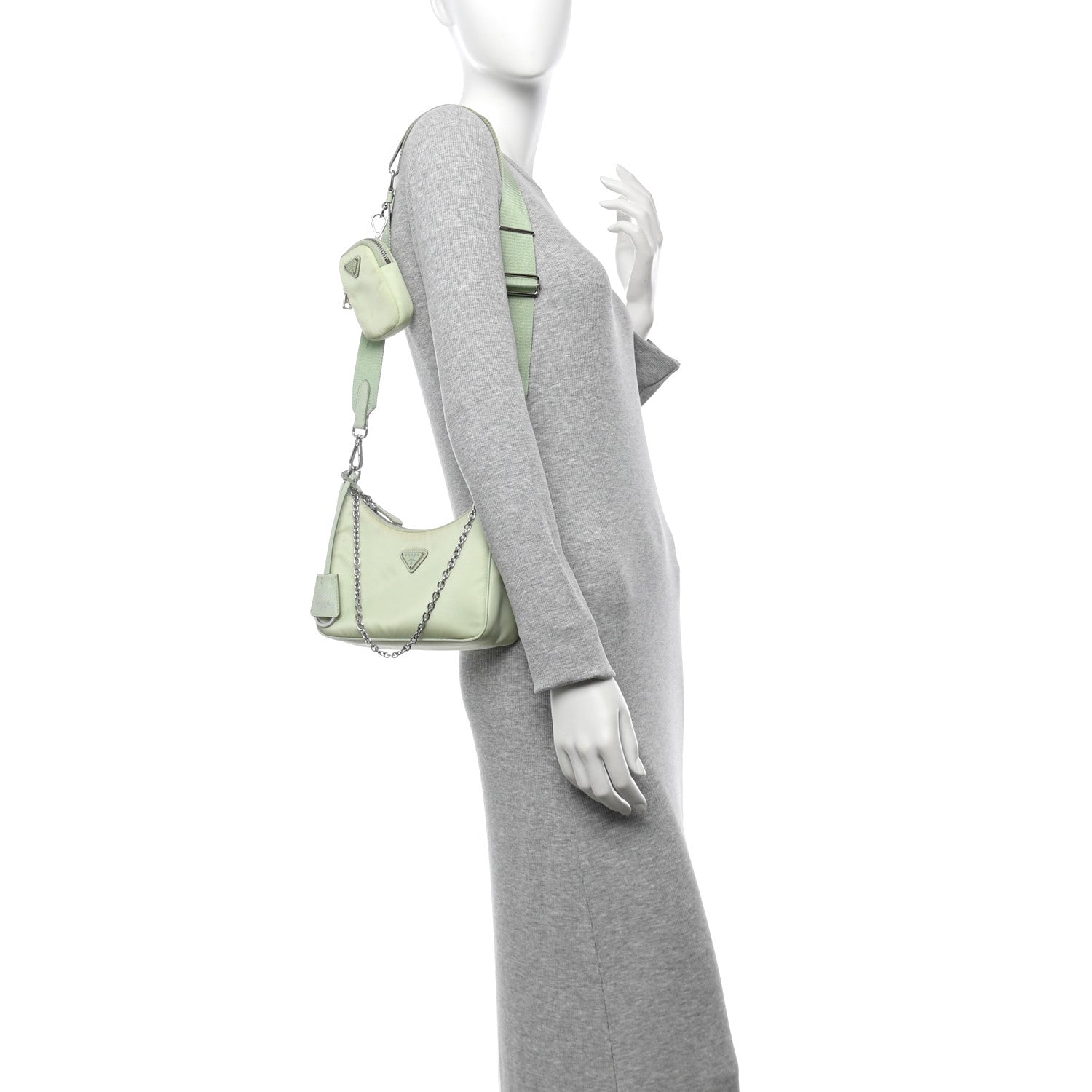 Re-Nylon Saffiano Re-Edition 2005 Shoulder Bag Acqua